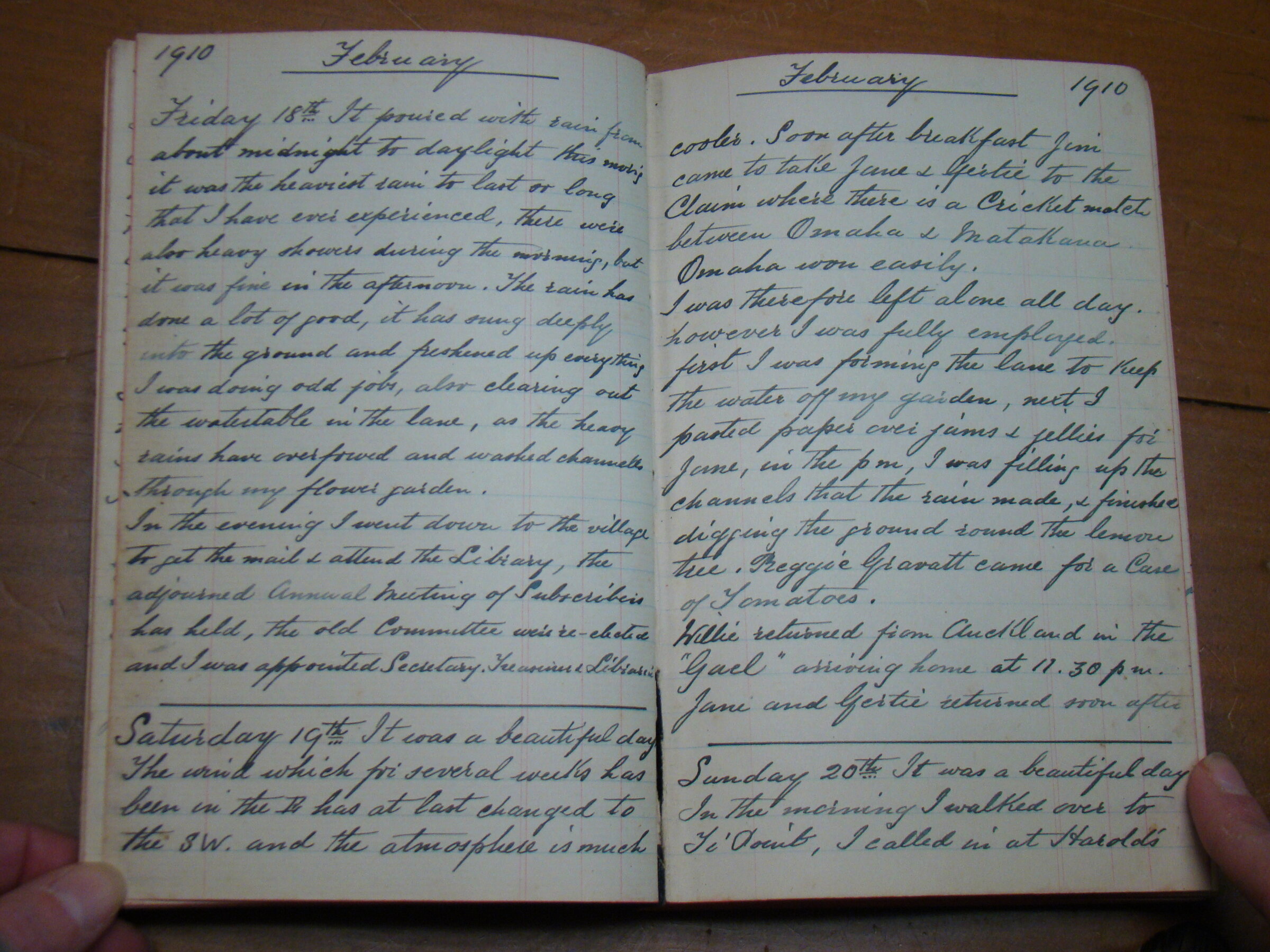 Original CS Clarke diary page