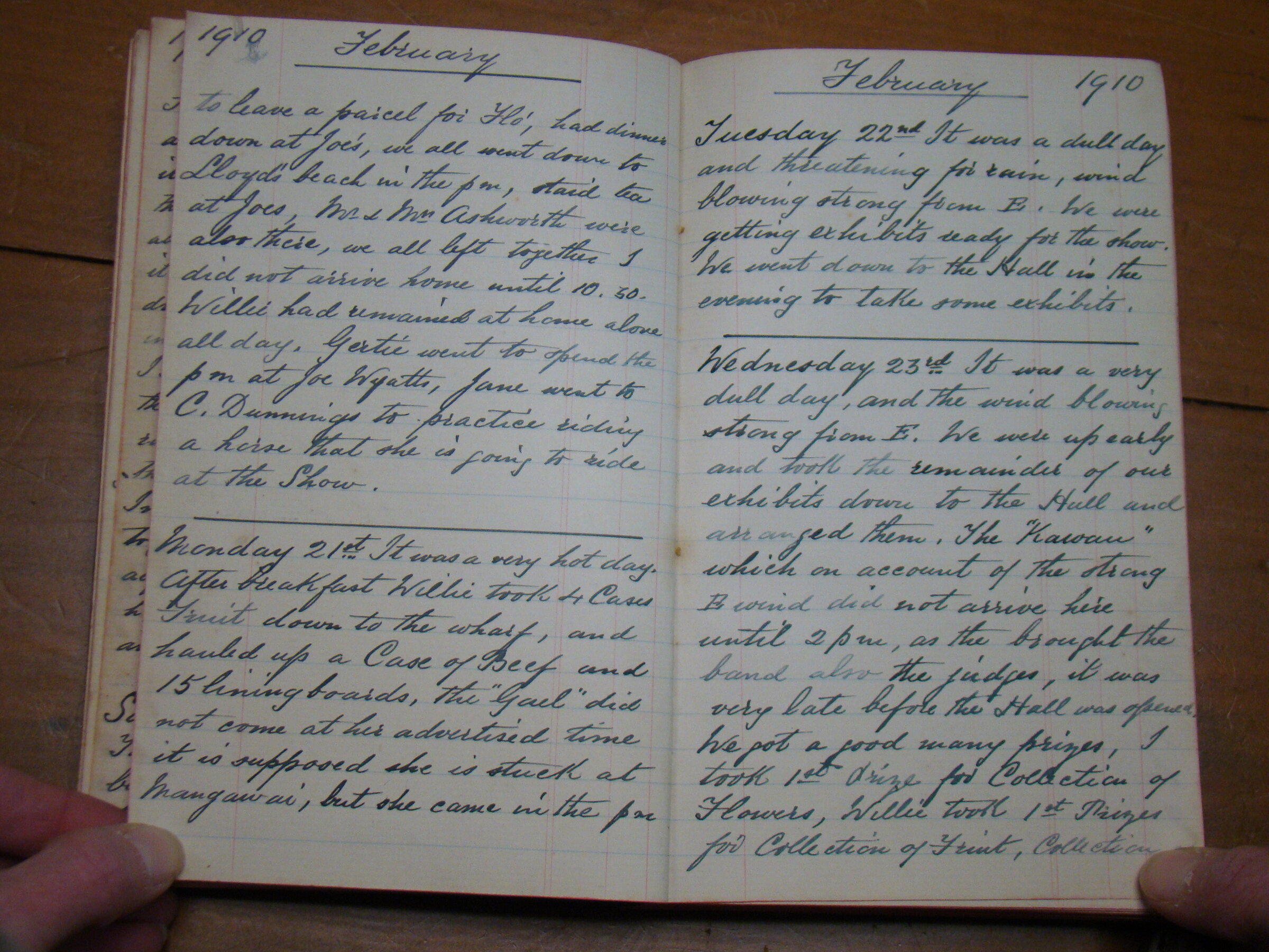 Original CS Clarke diary page