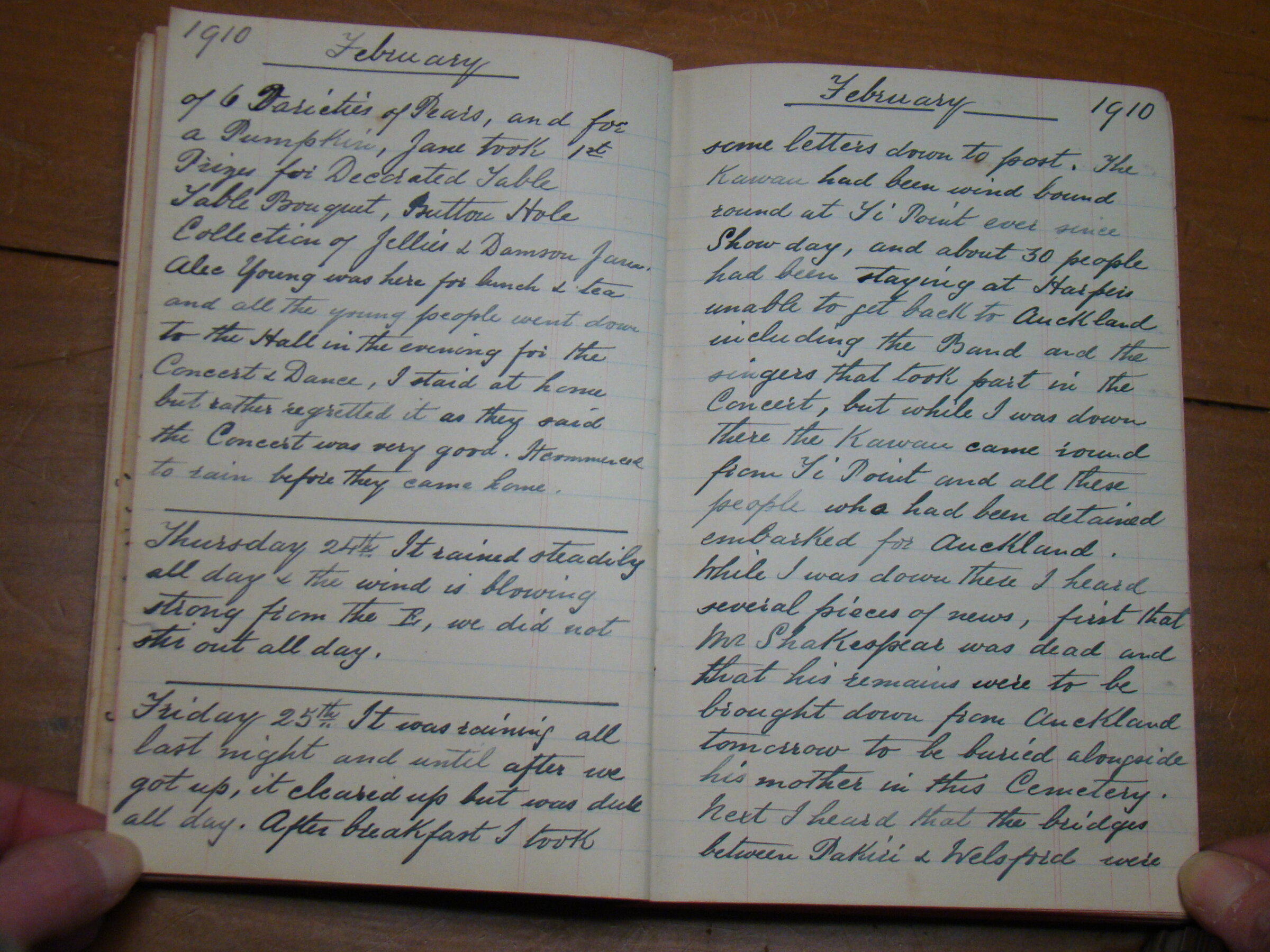 Original CS Clarke diary page