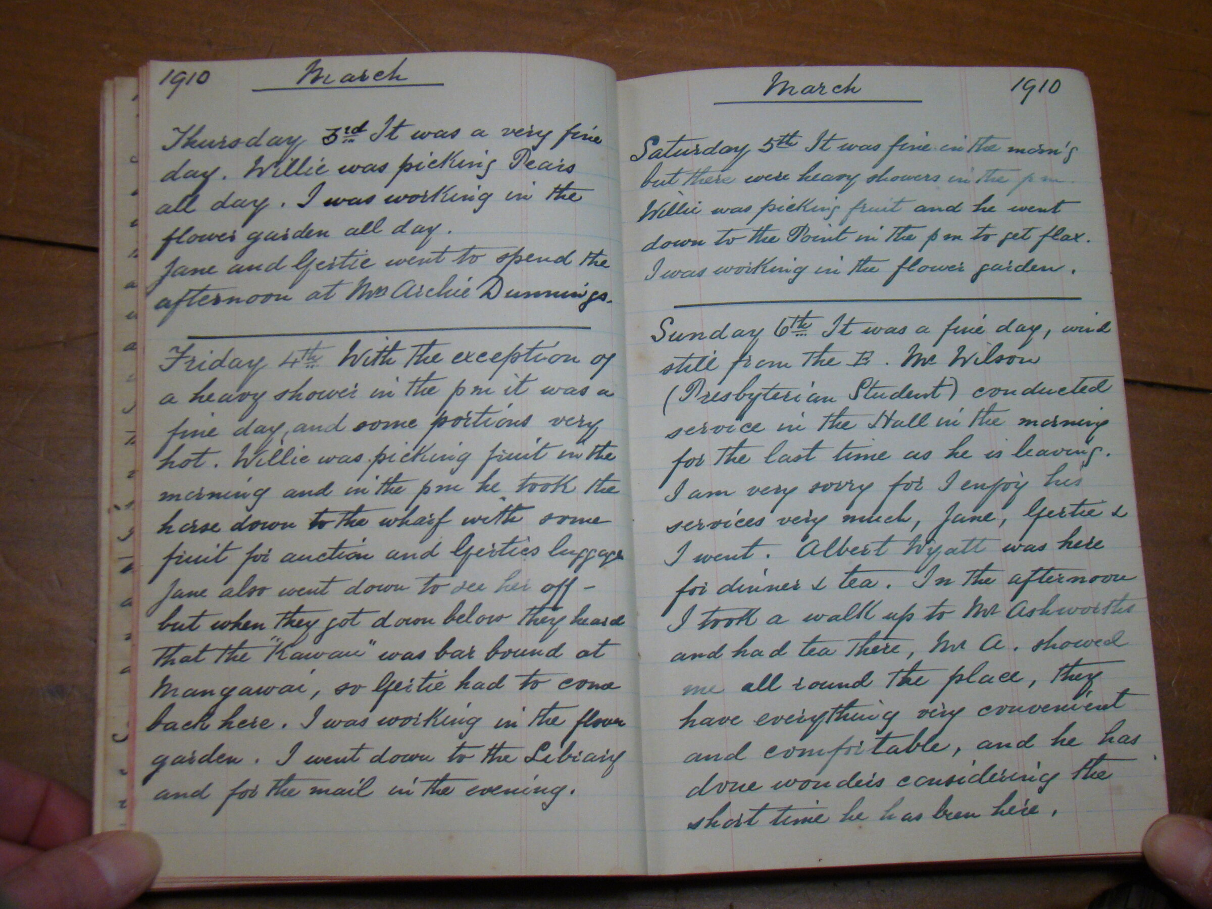 Original CS Clarke diary page
