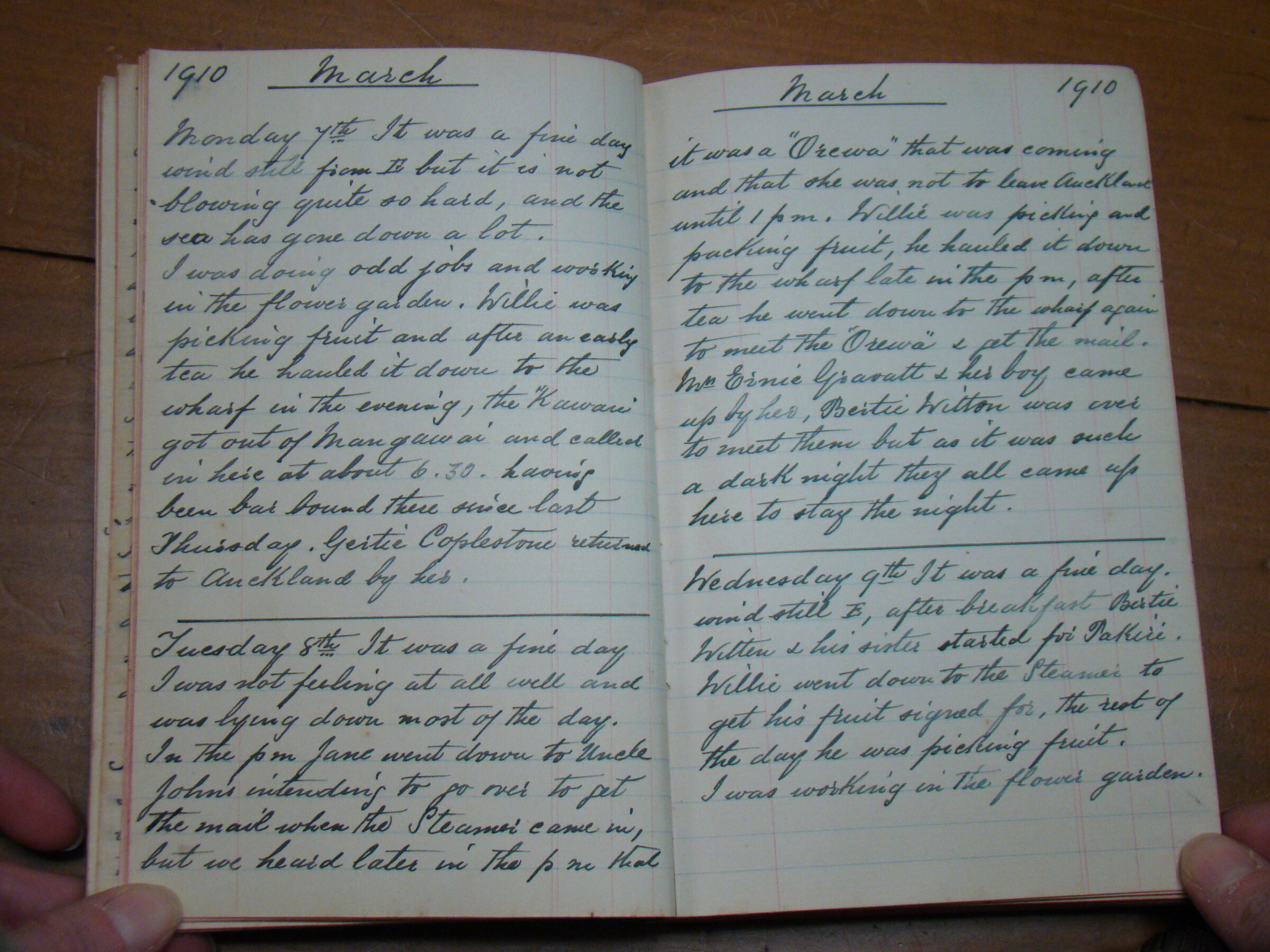 Original CS Clarke diary page