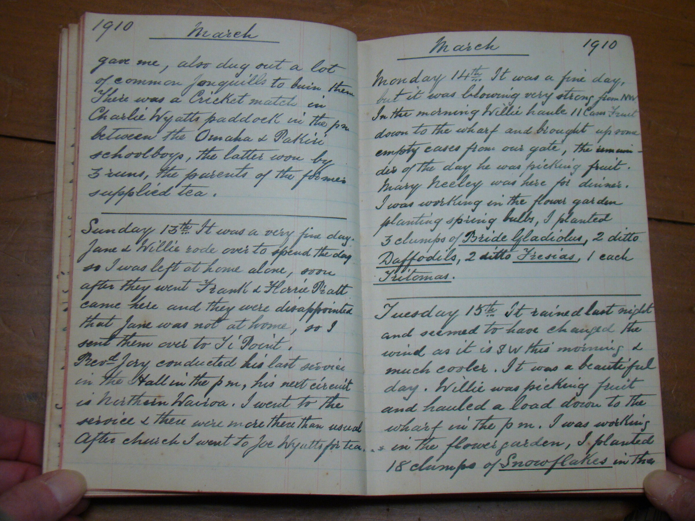 Original CS Clarke diary page
