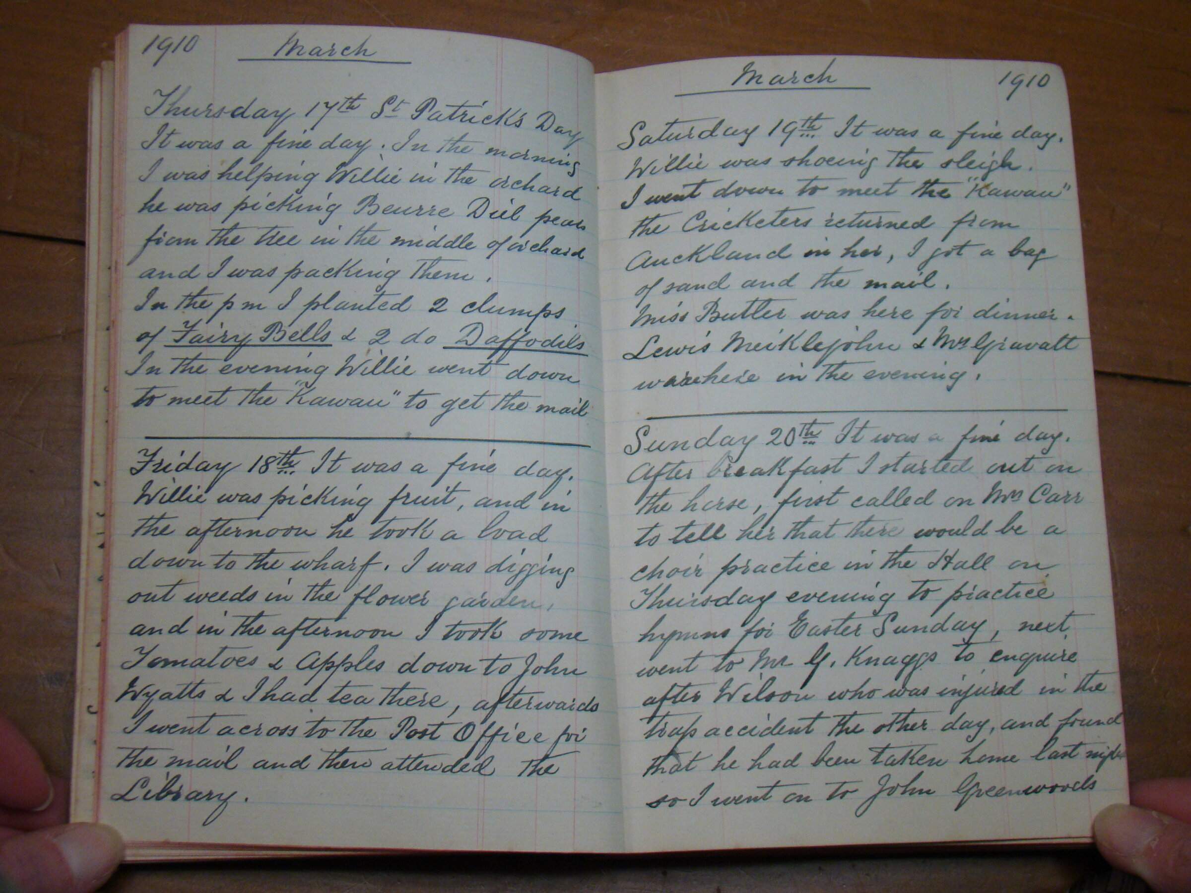 Original CS Clarke diary page