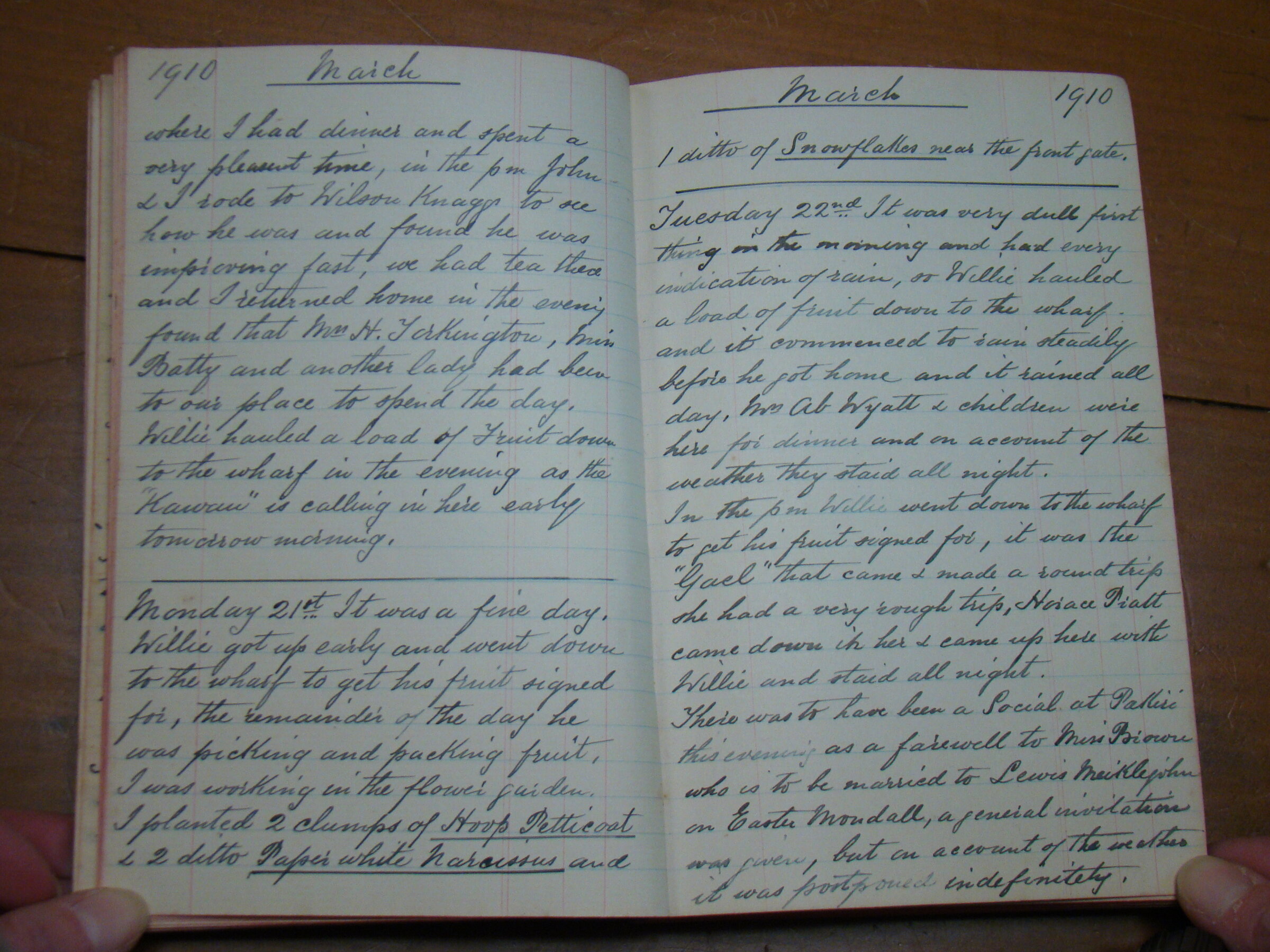 Original CS Clarke diary page