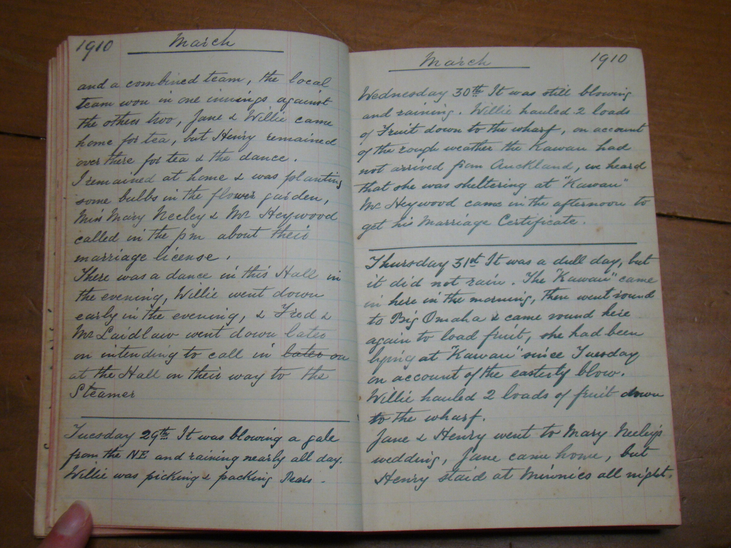 Original CS Clarke diary page