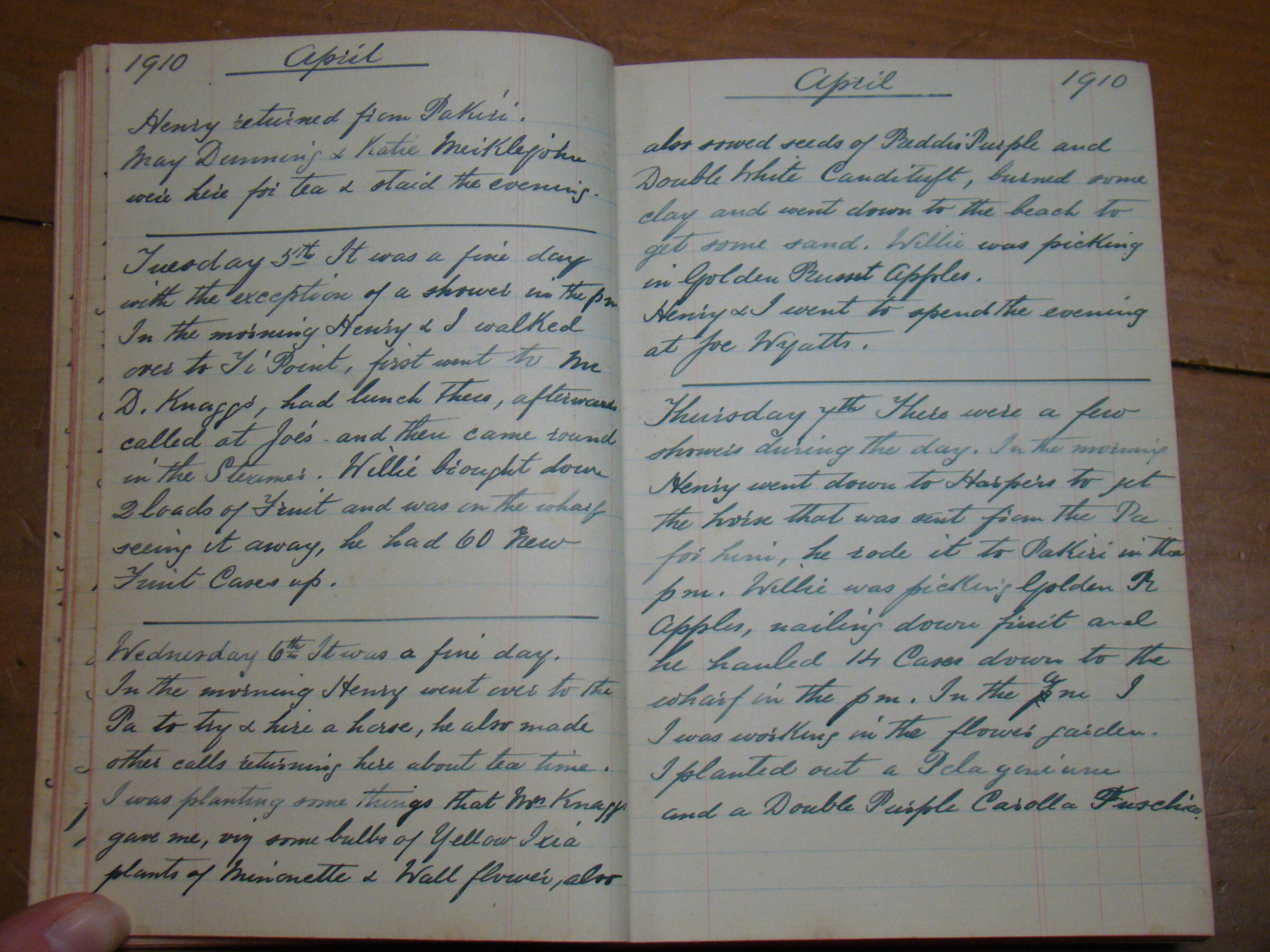 Original CS Clarke diary page