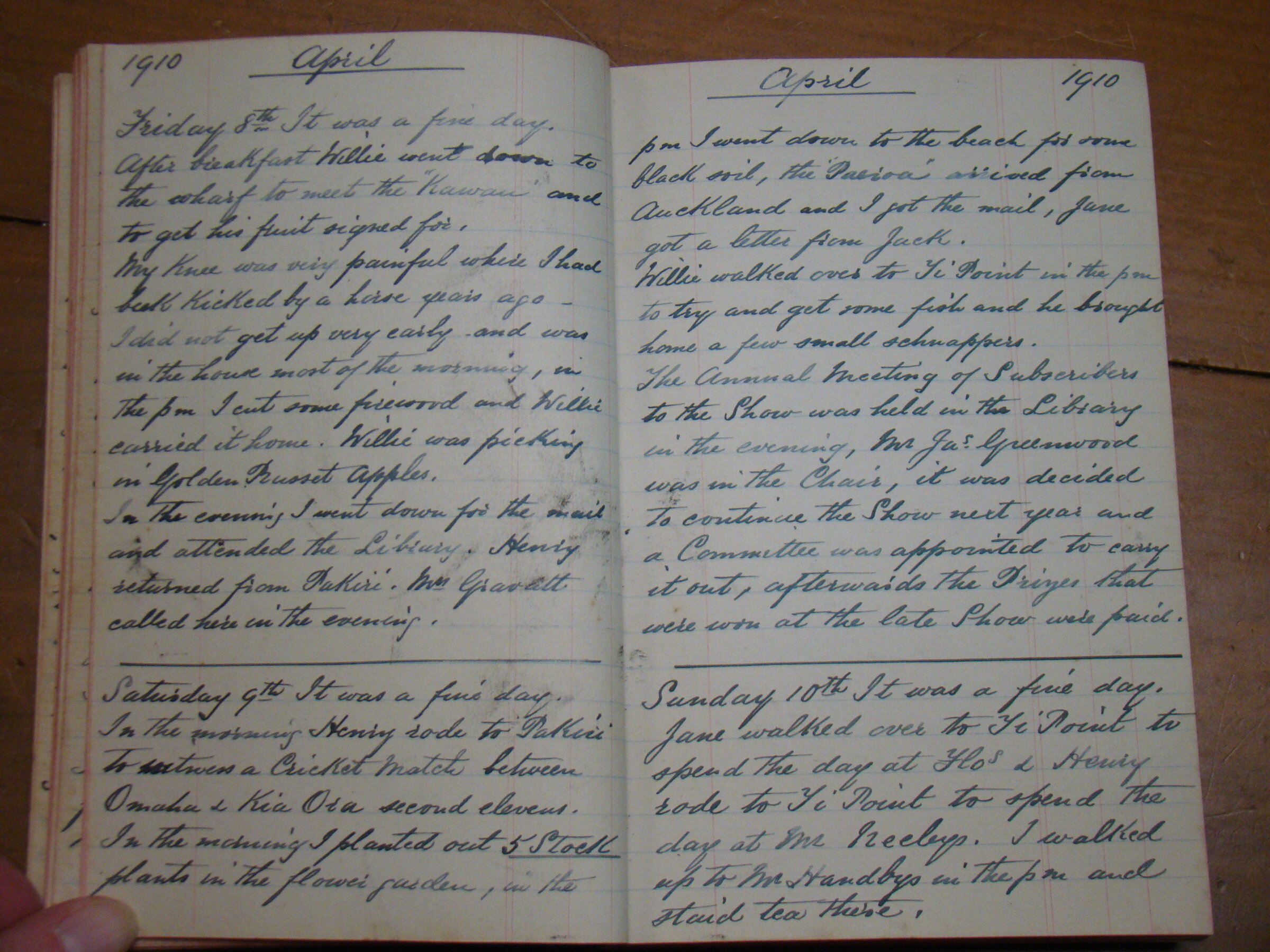 Original CS Clarke diary page