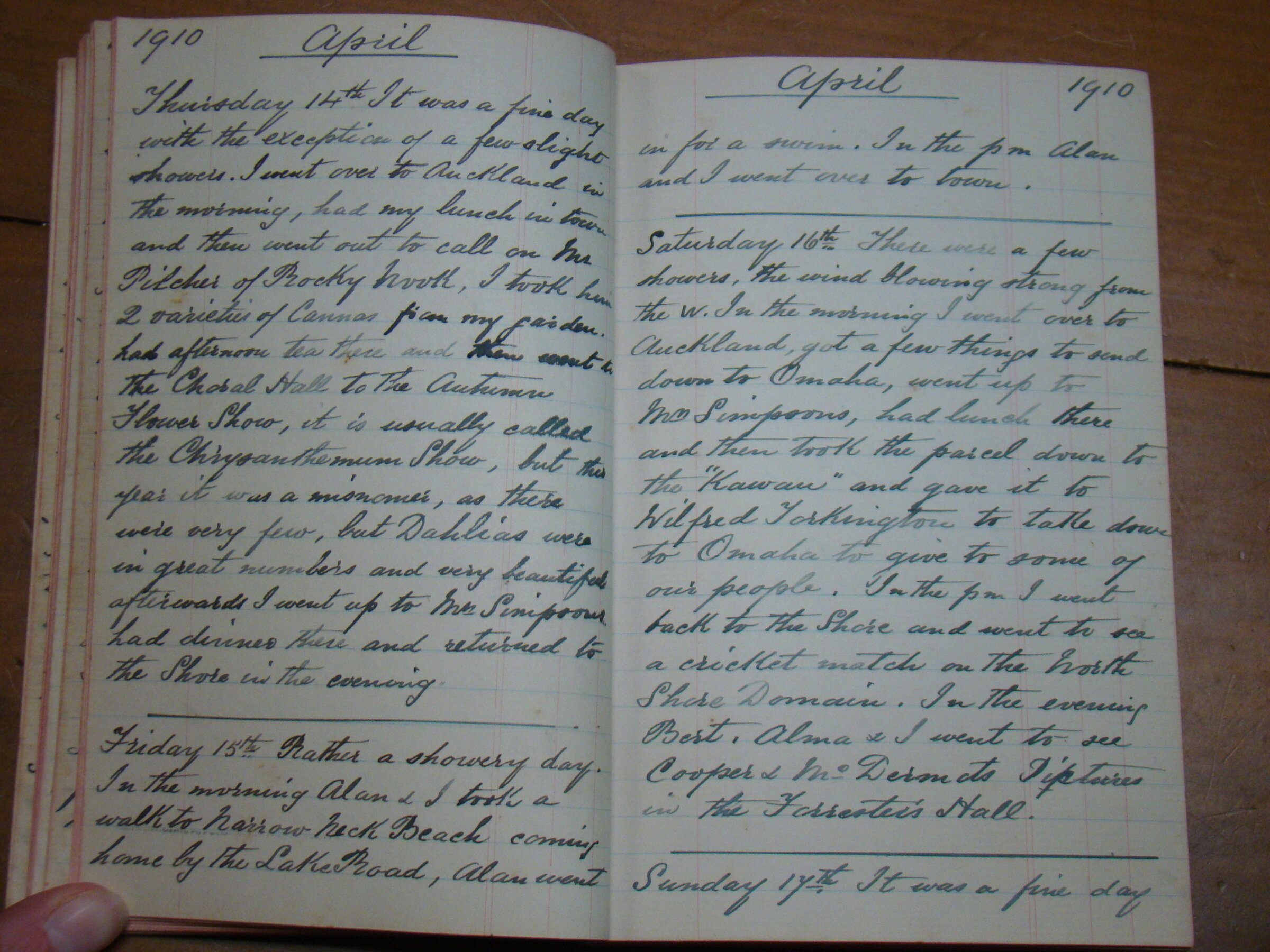 Original CS Clarke diary page