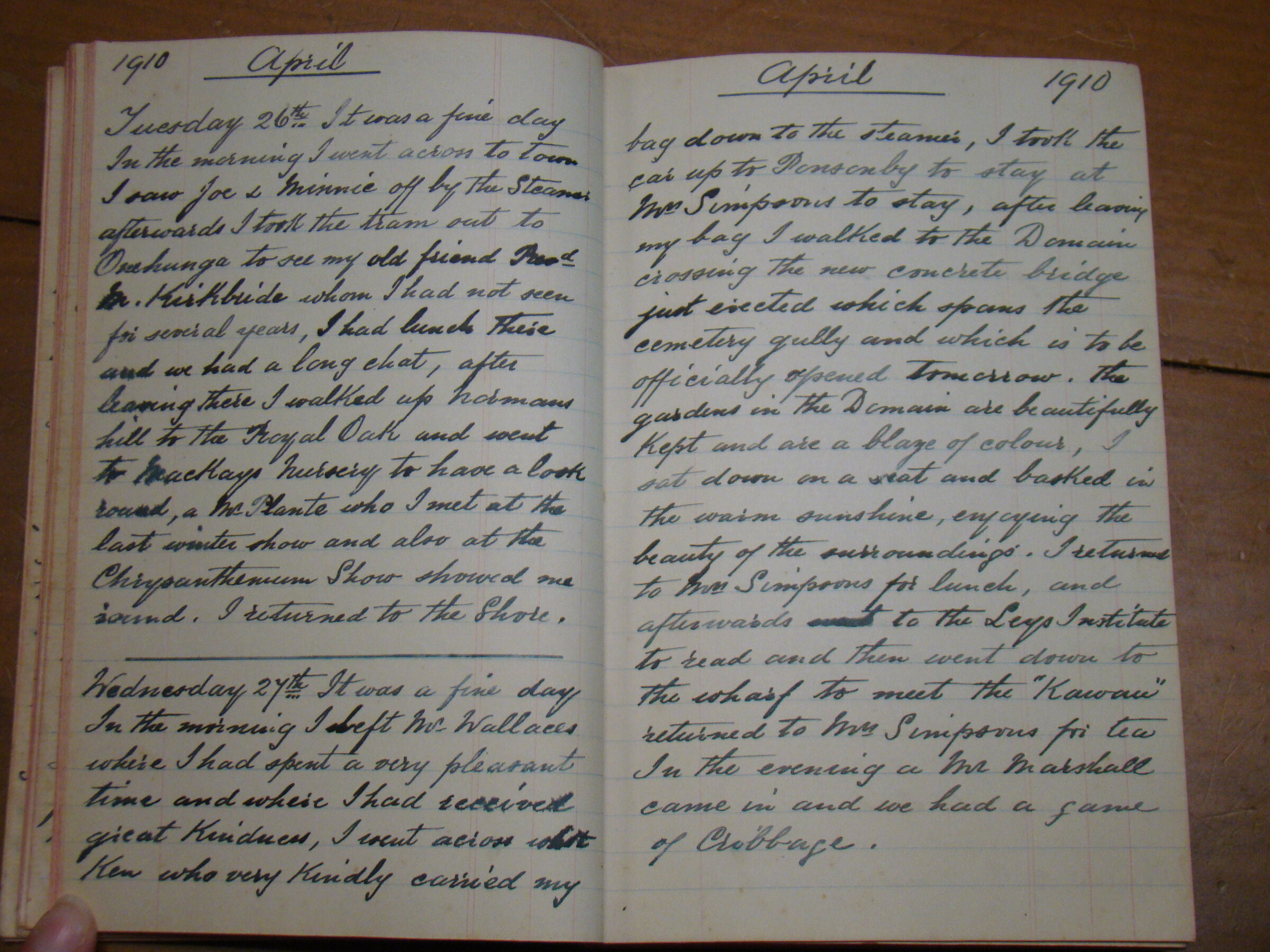 Original CS Clarke diary page