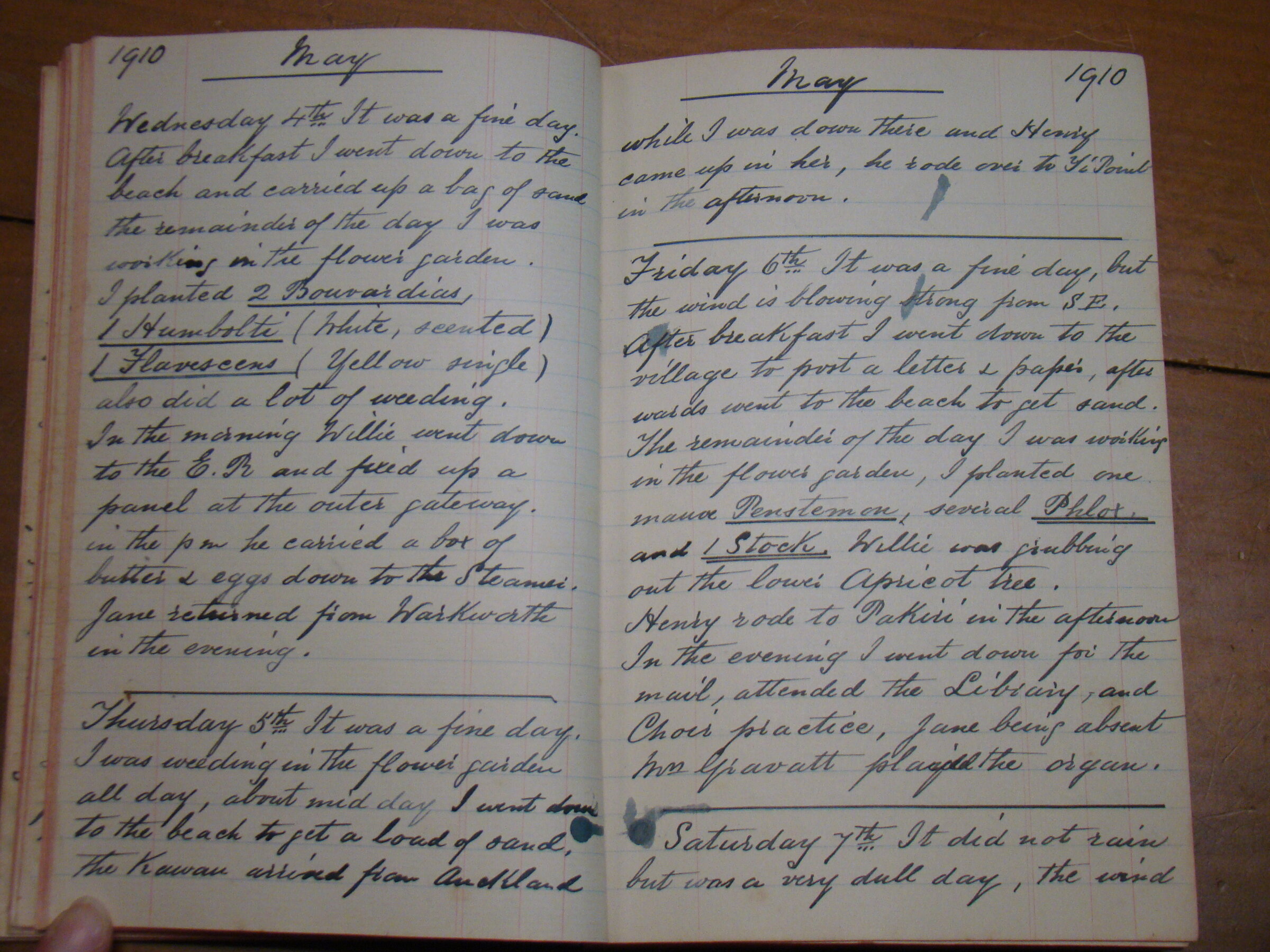 Original CS Clarke diary page