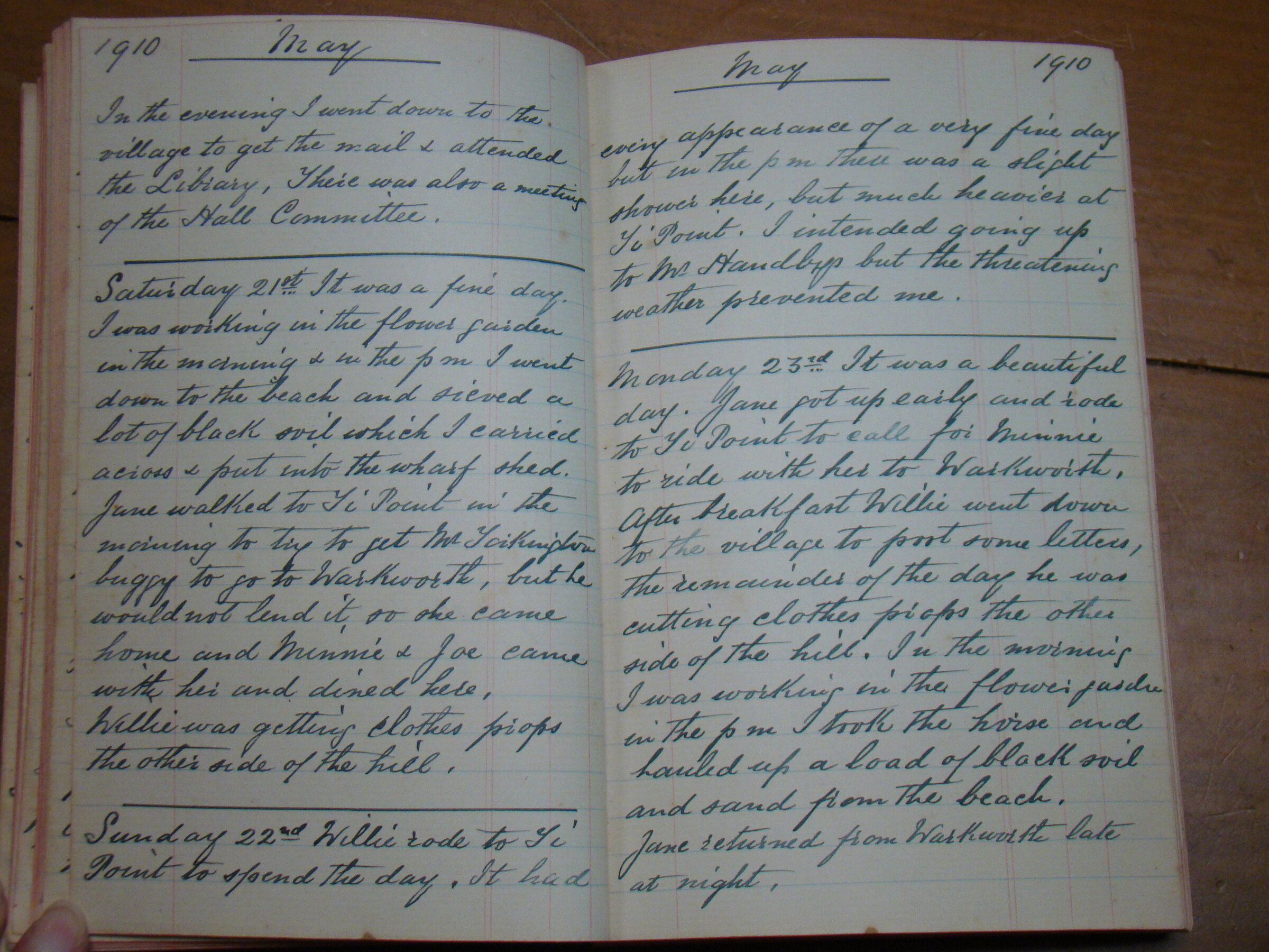 Original CS Clarke diary page