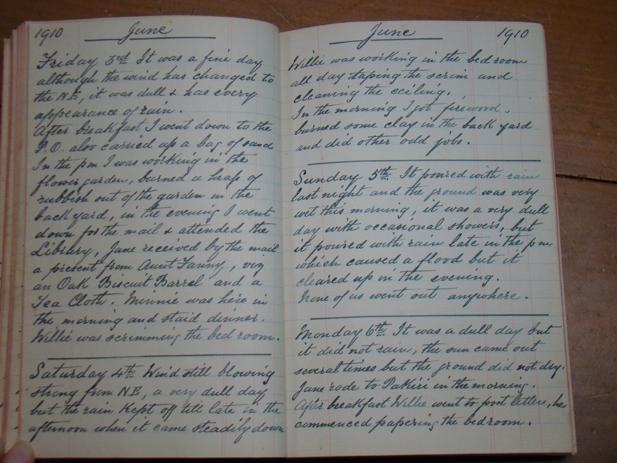 Original CS Clarke diary page