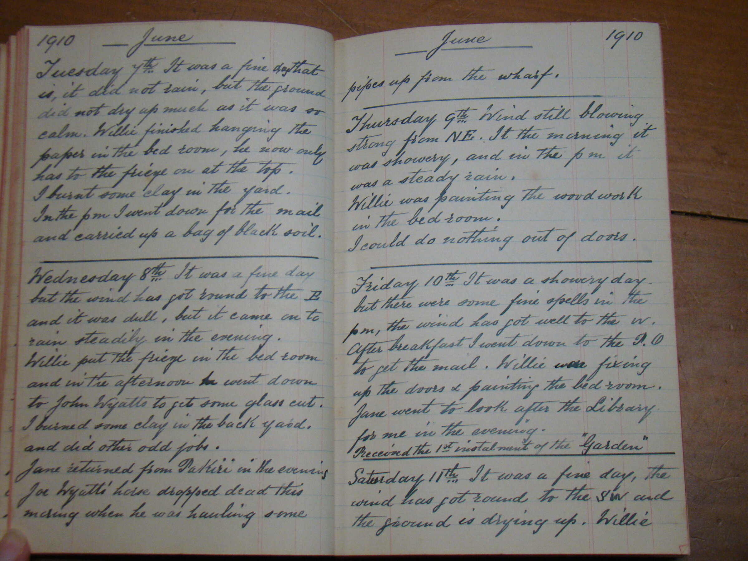 Original CS Clarke diary page