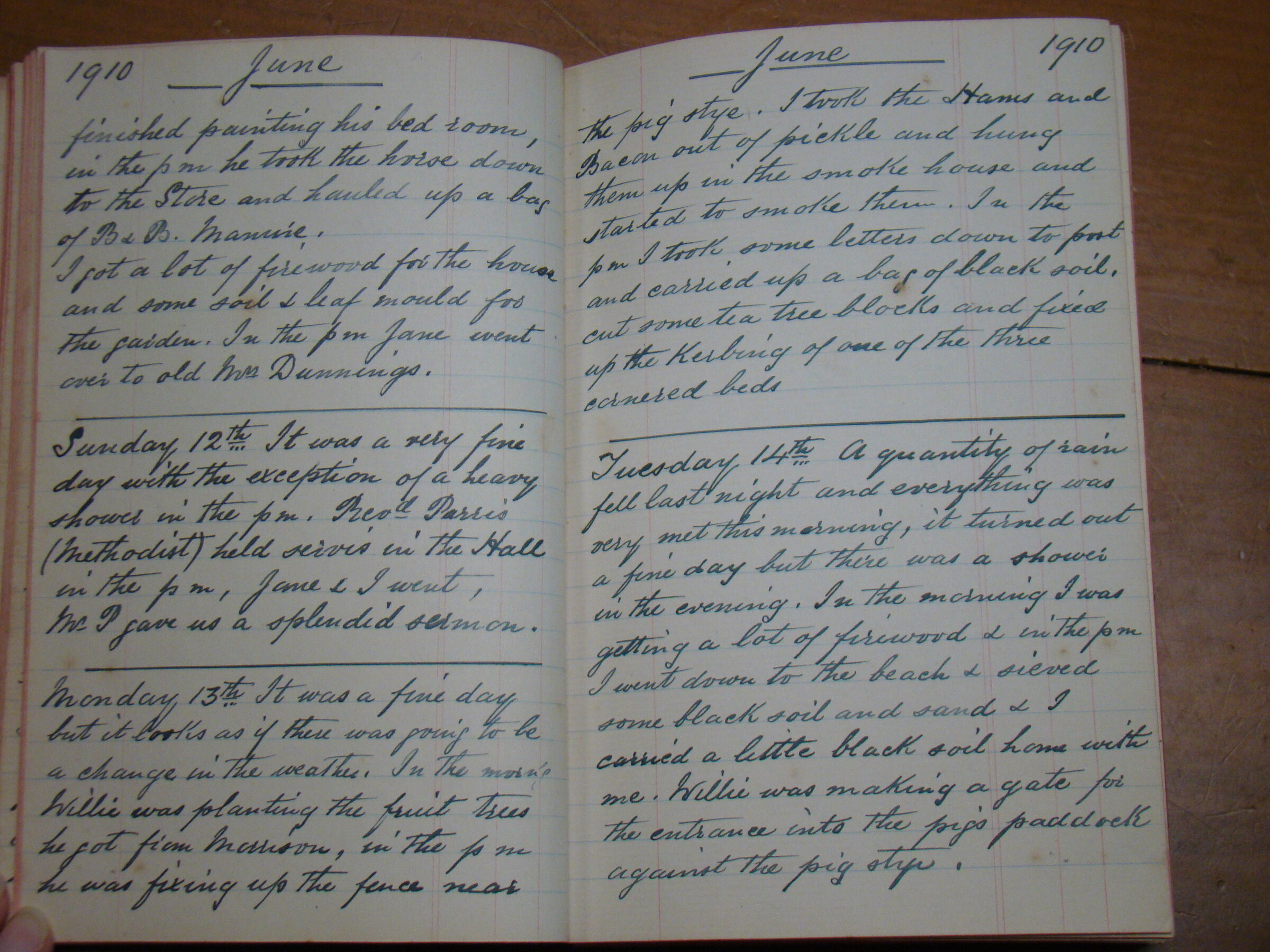 Original CS Clarke diary page