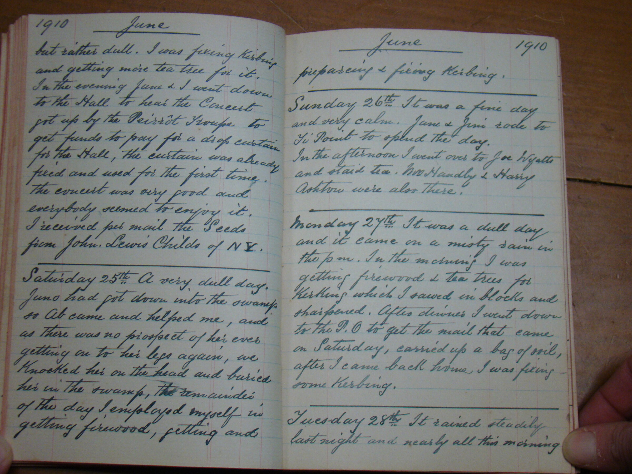 Original CS Clarke diary page