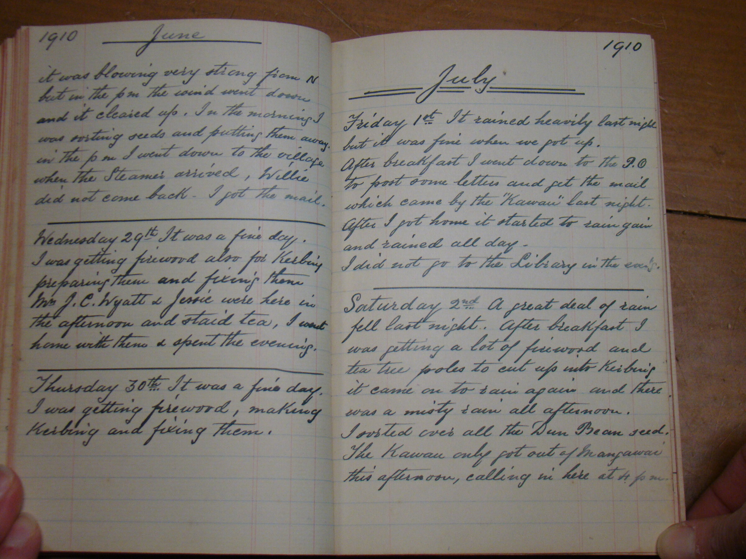 Original CS Clarke diary page