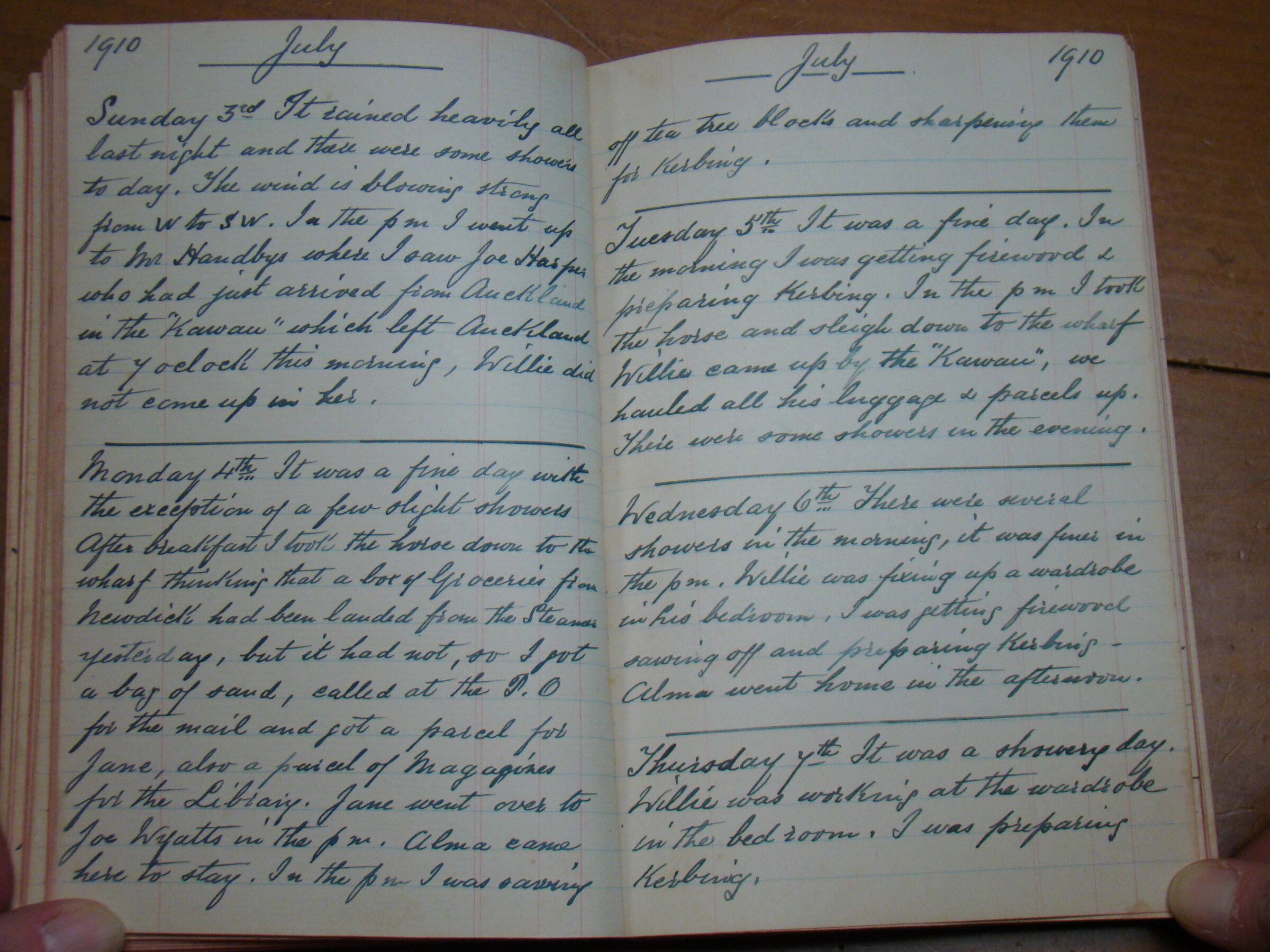 Original CS Clarke diary page