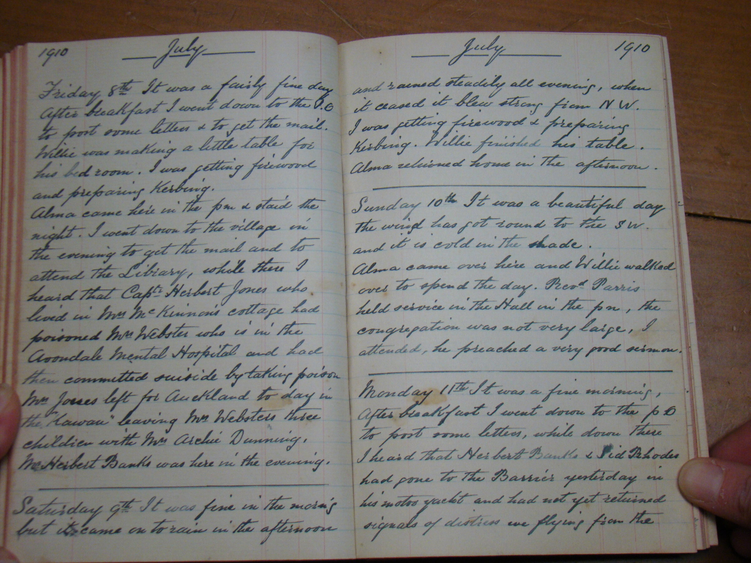 Original CS Clarke diary page