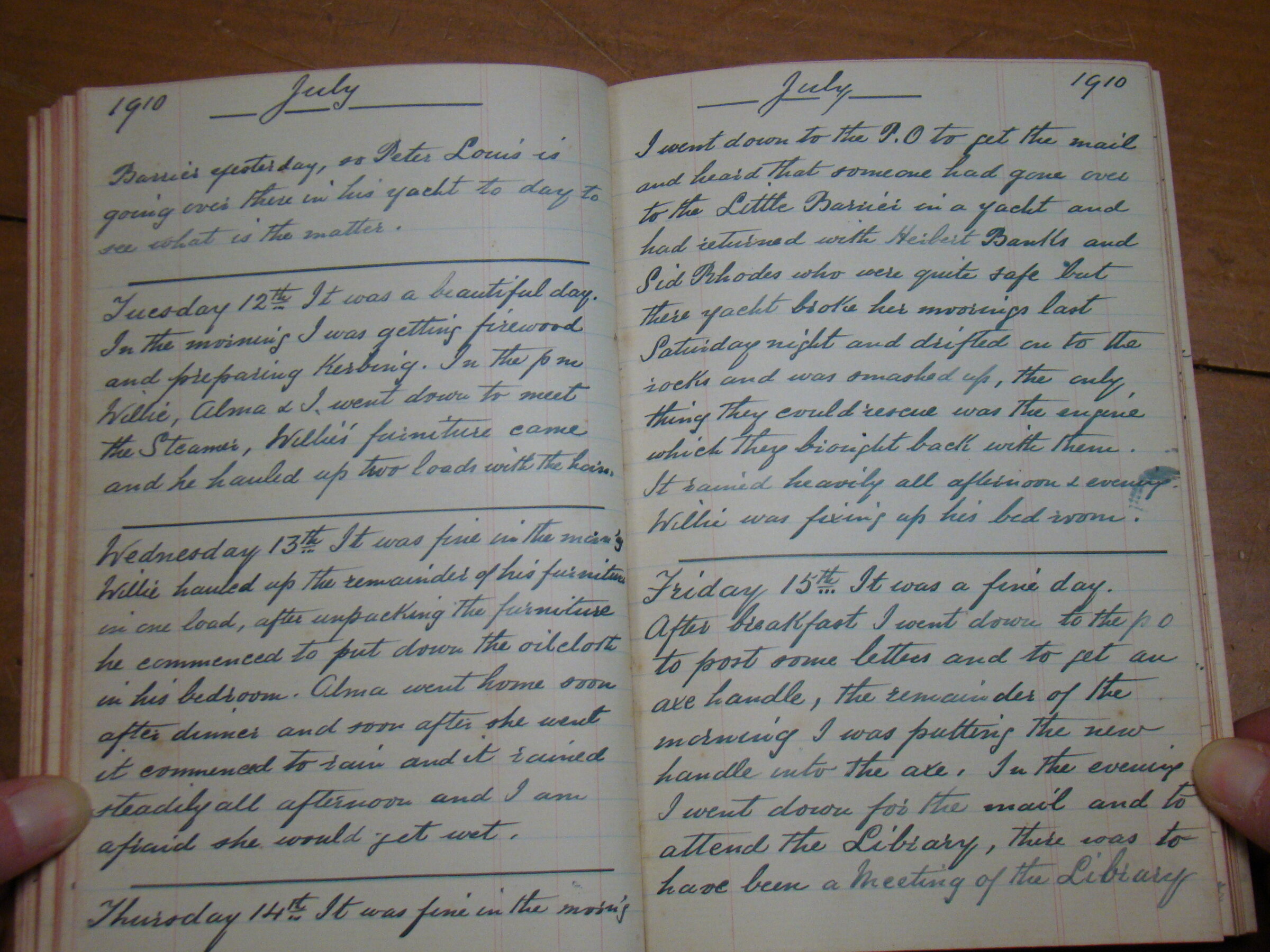 Original CS Clarke diary page