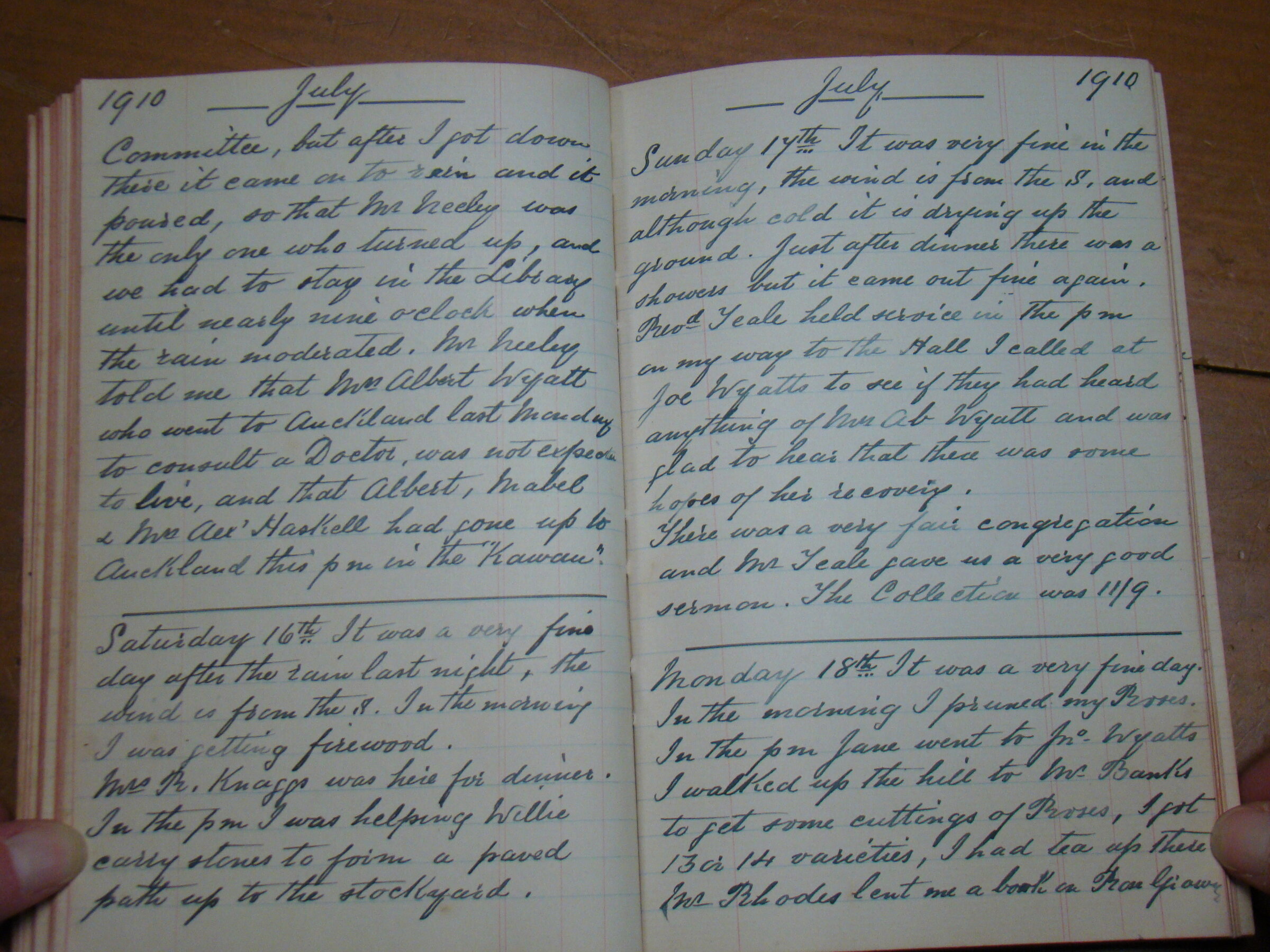 Original CS Clarke diary page