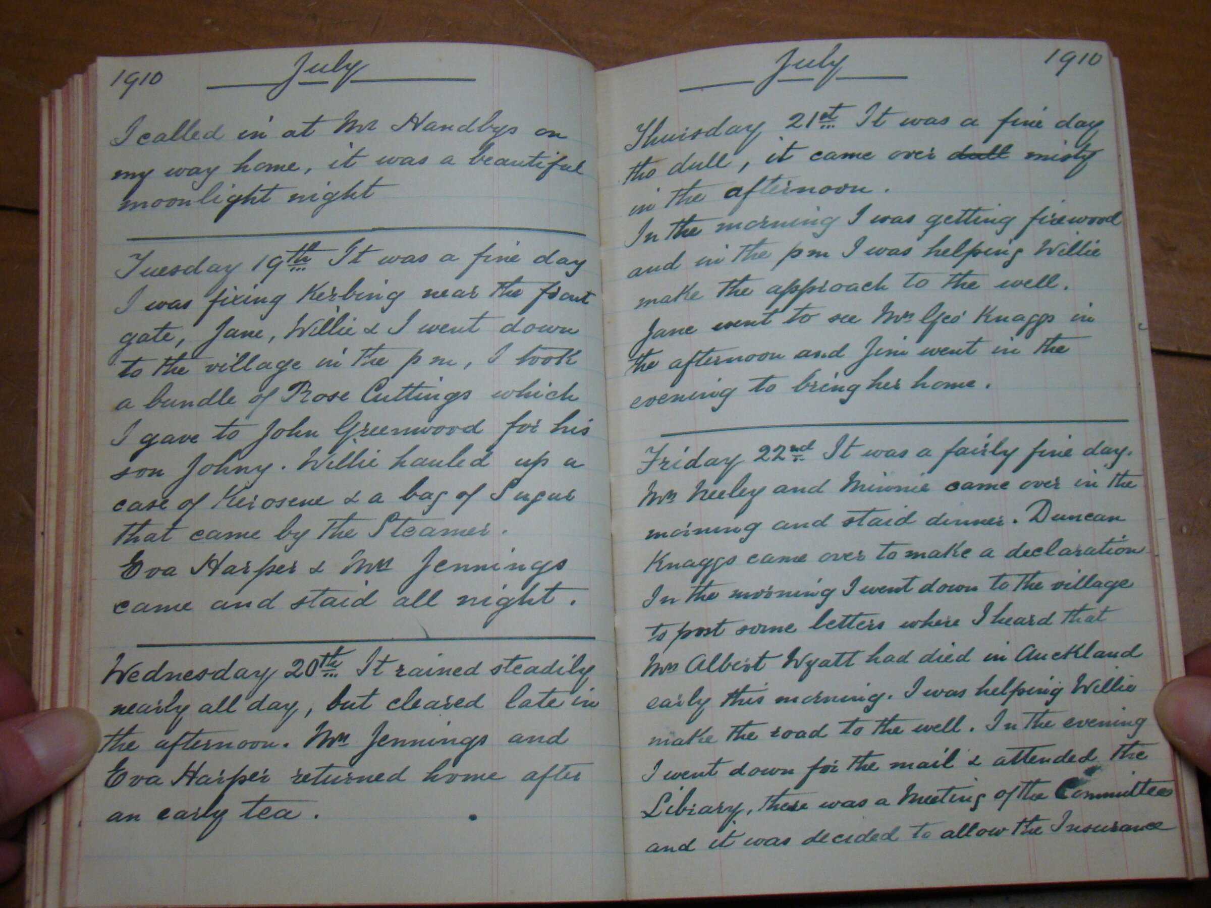 Original CS Clarke diary page