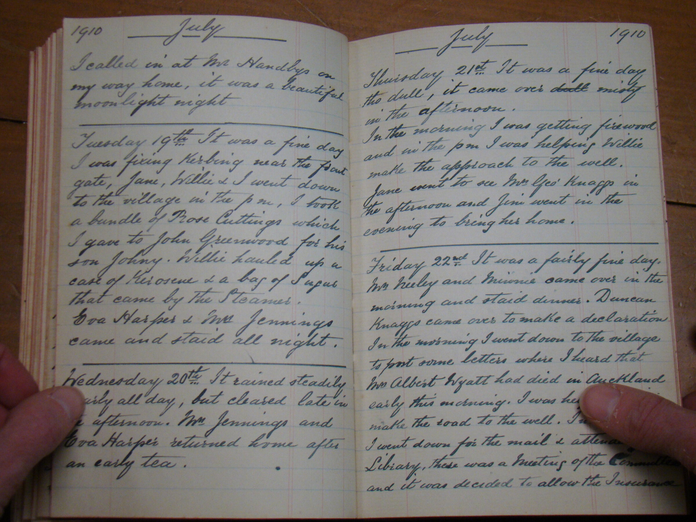 Original CS Clarke diary page