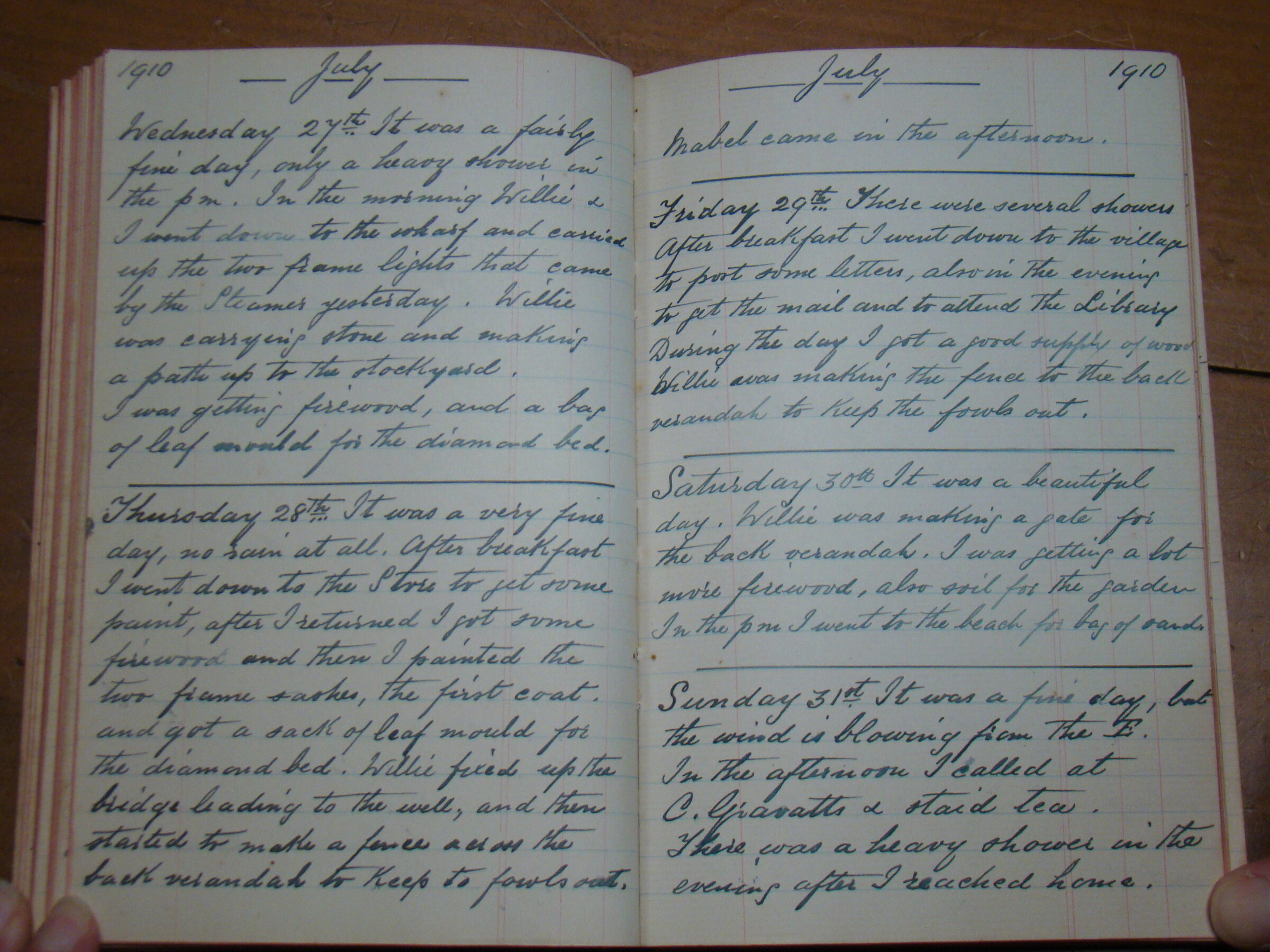 Original CS Clarke diary page
