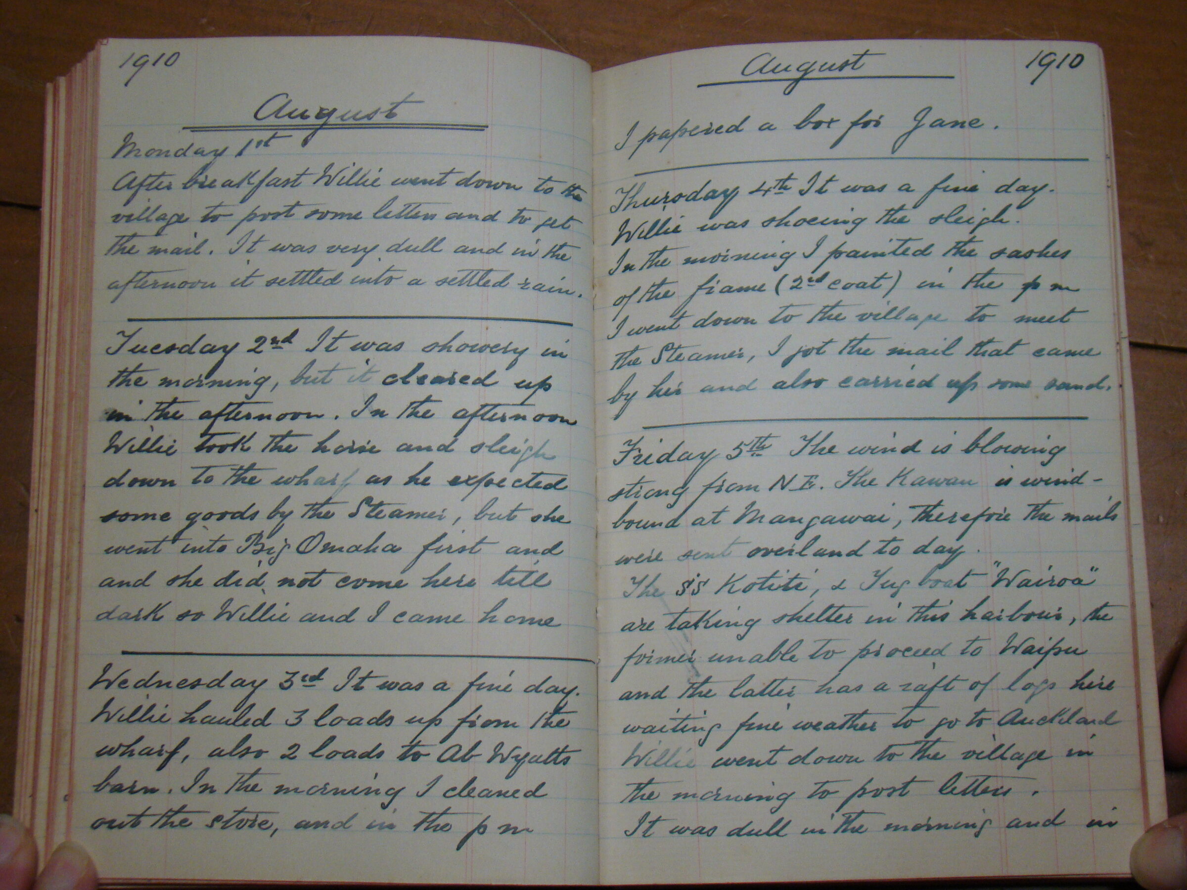Original CS Clarke diary page