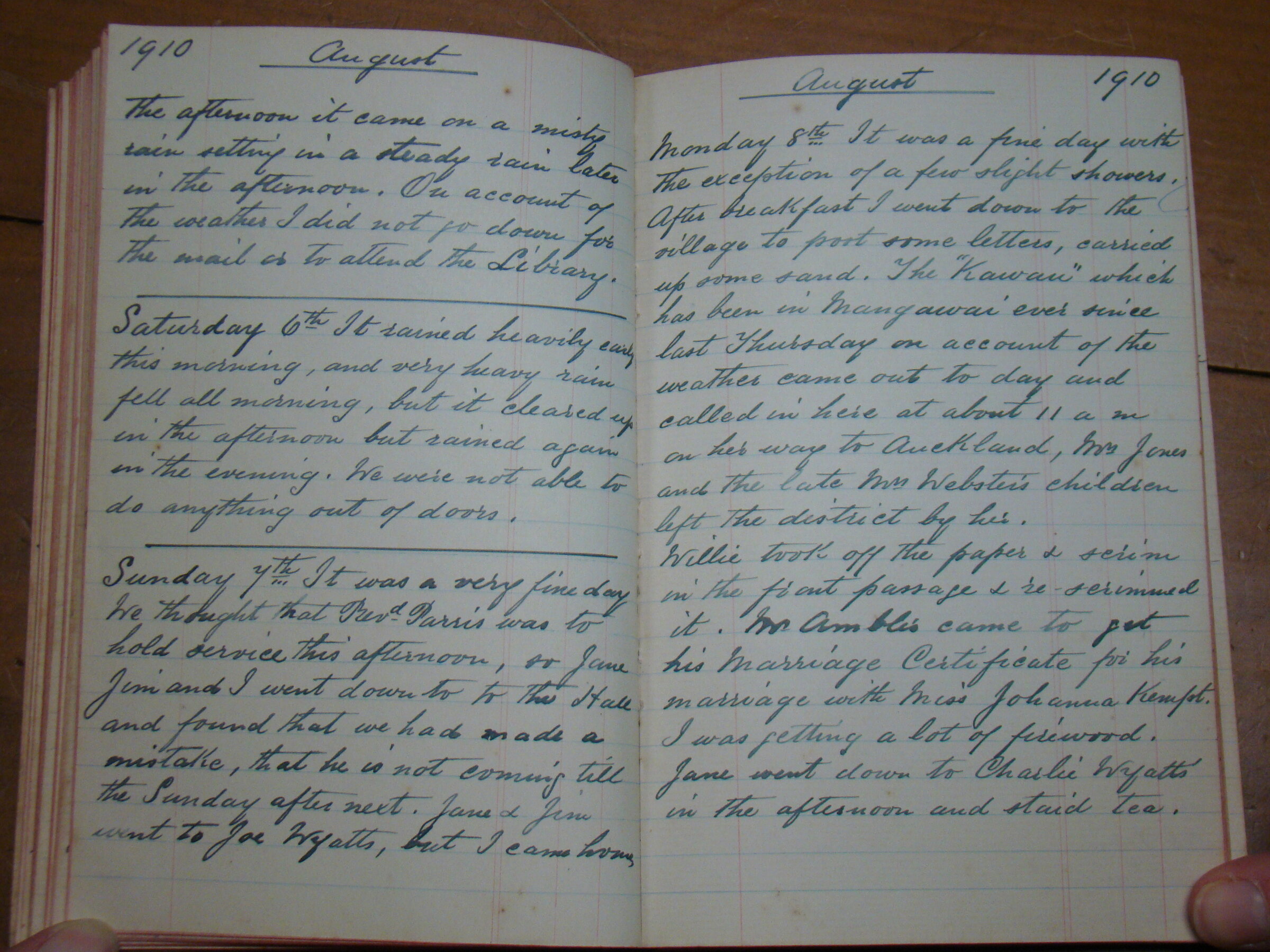Original CS Clarke diary page