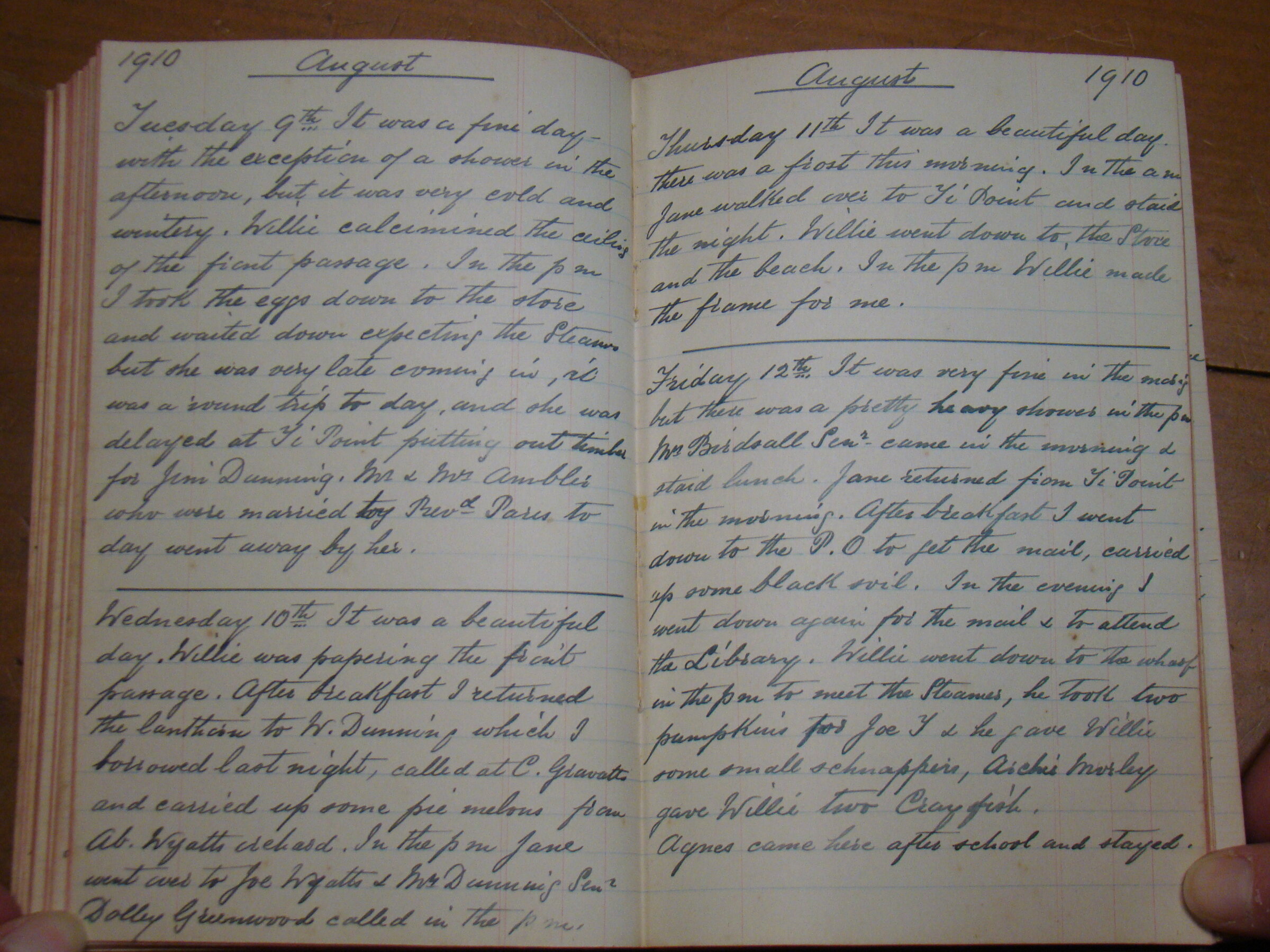Original CS Clarke diary page