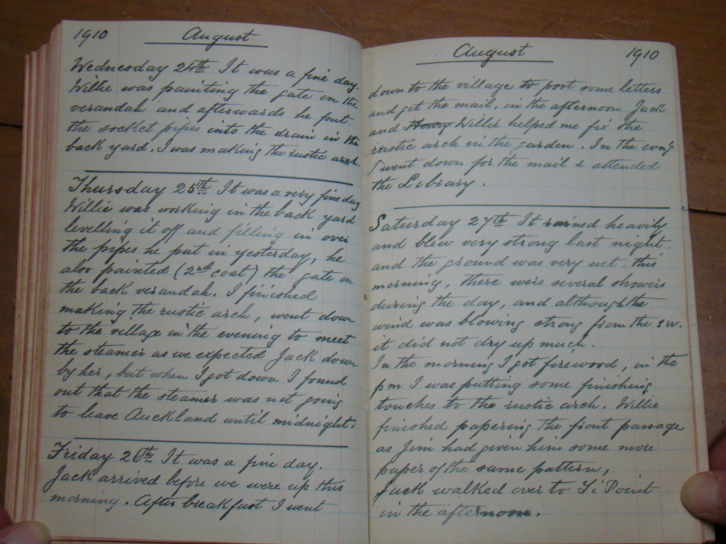 Original CS Clarke diary page