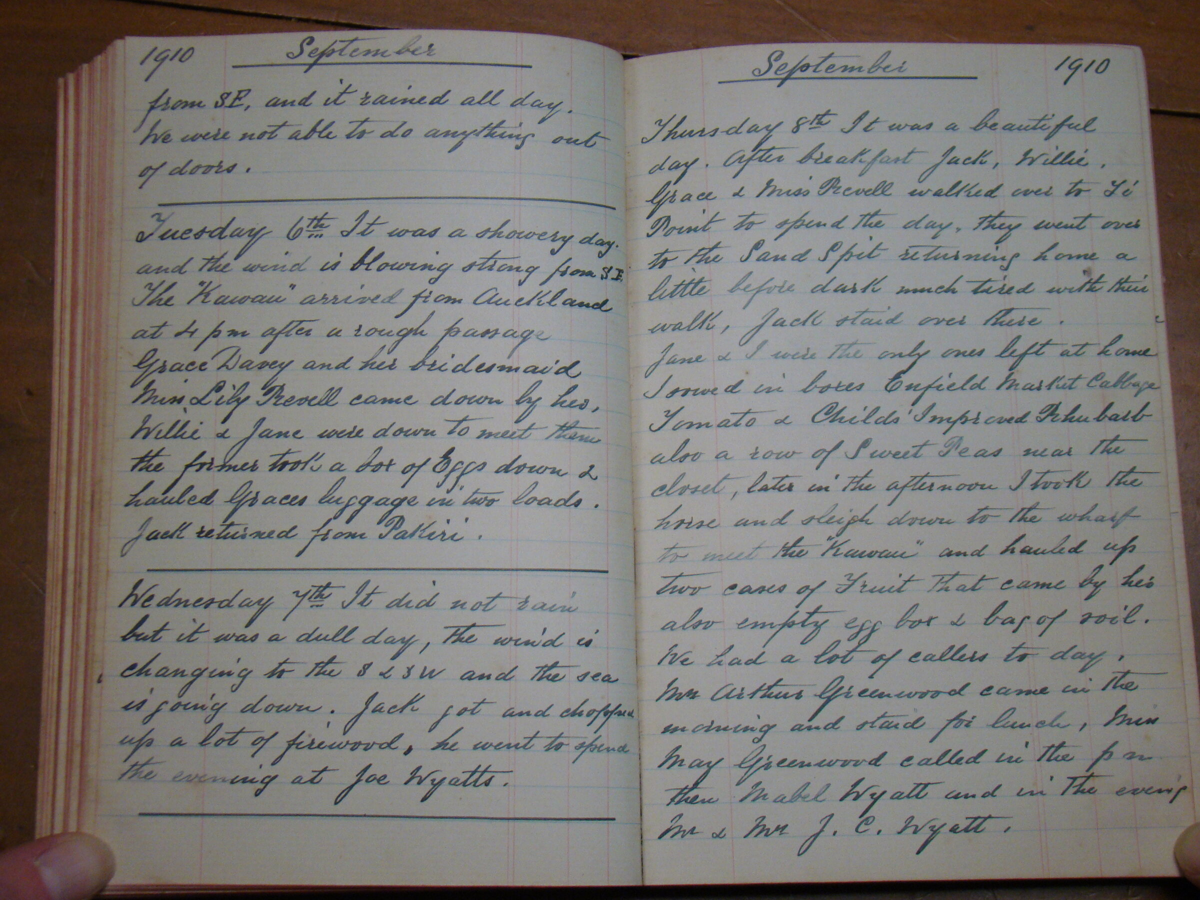 Original CS Clarke diary page