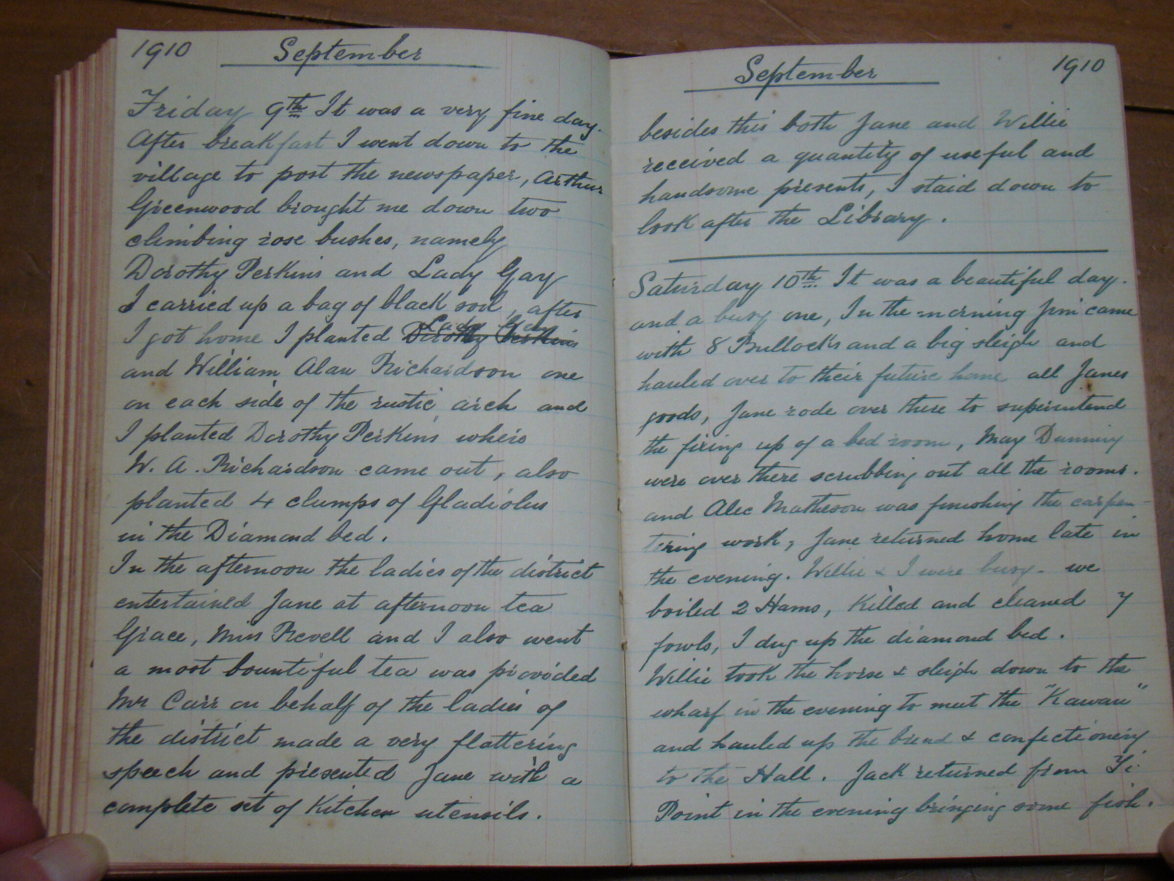 Original CS Clarke diary page