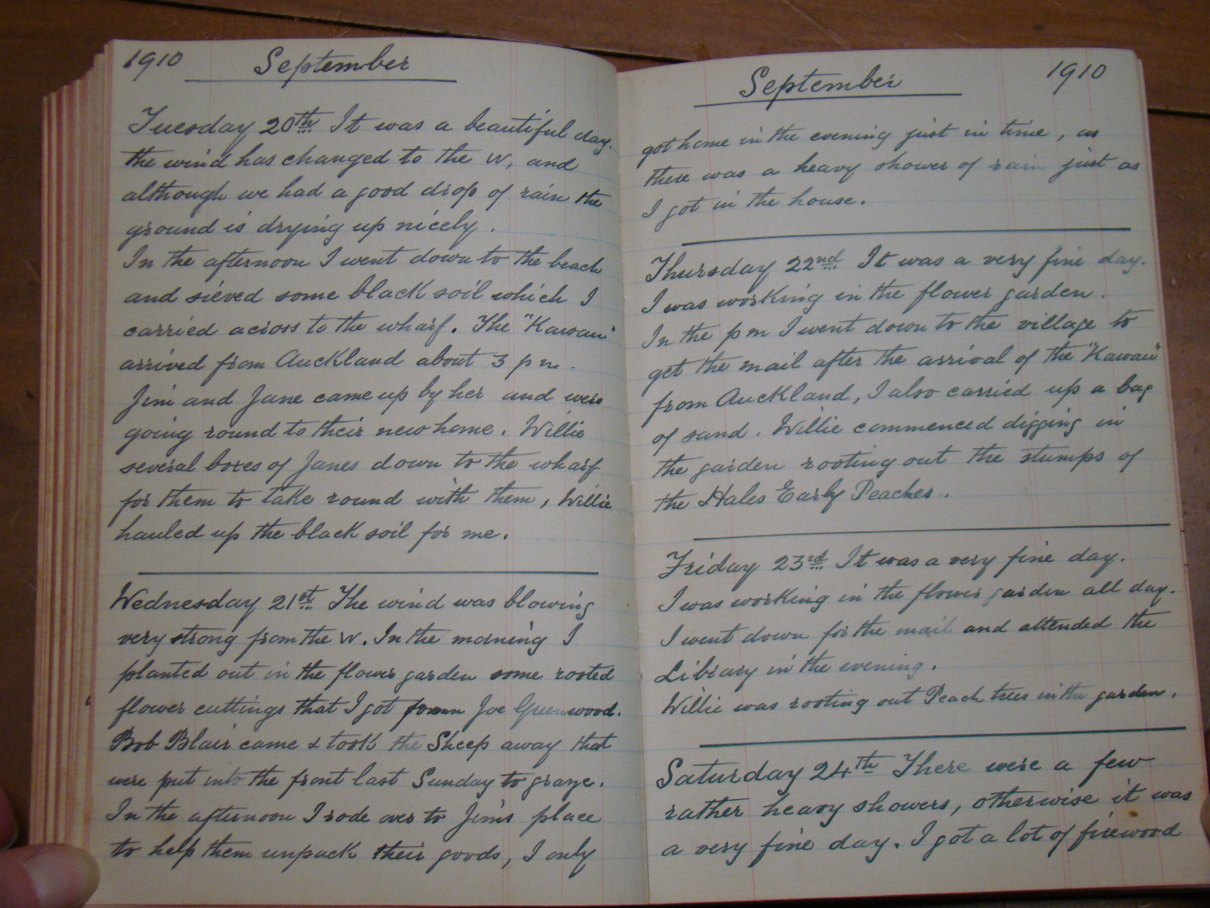 Original CS Clarke diary page