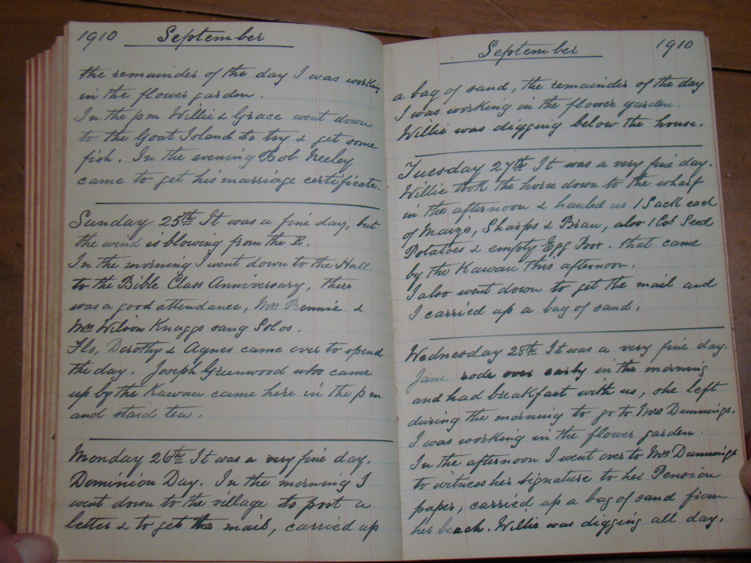 Original CS Clarke diary page