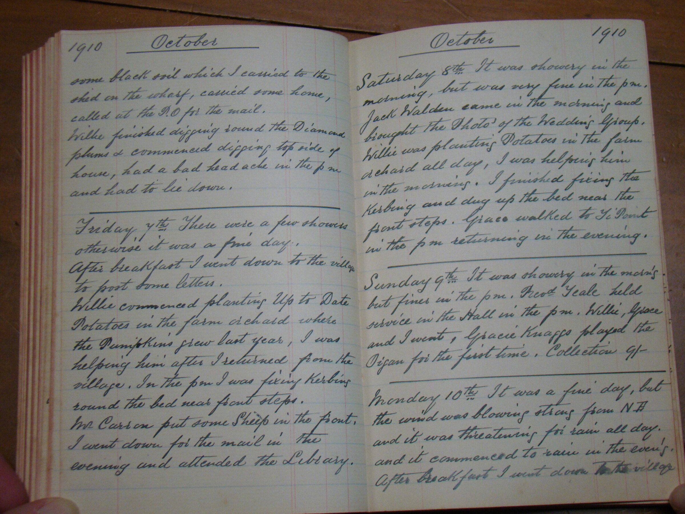 Original CS Clarke diary page