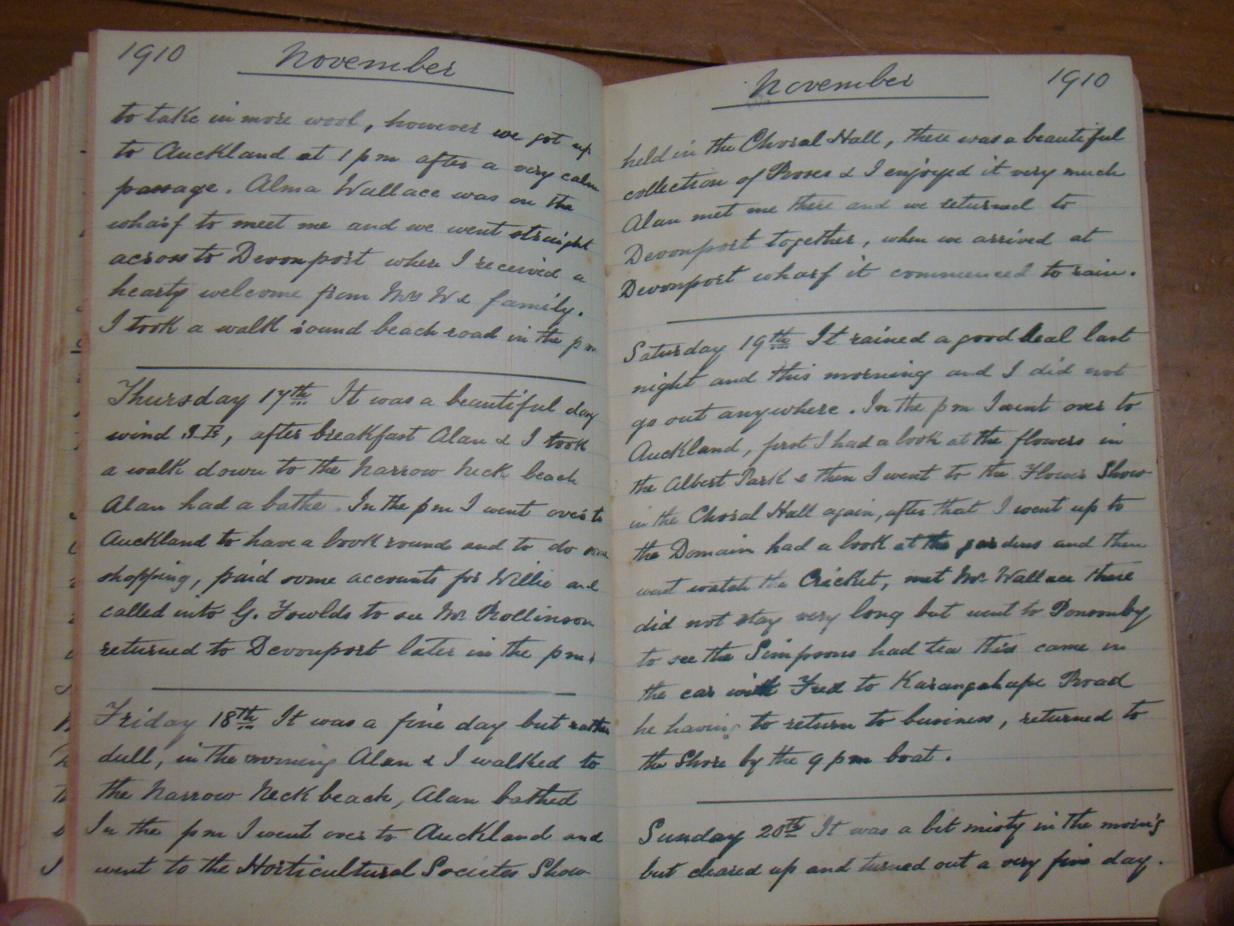 Original CS Clarke diary page