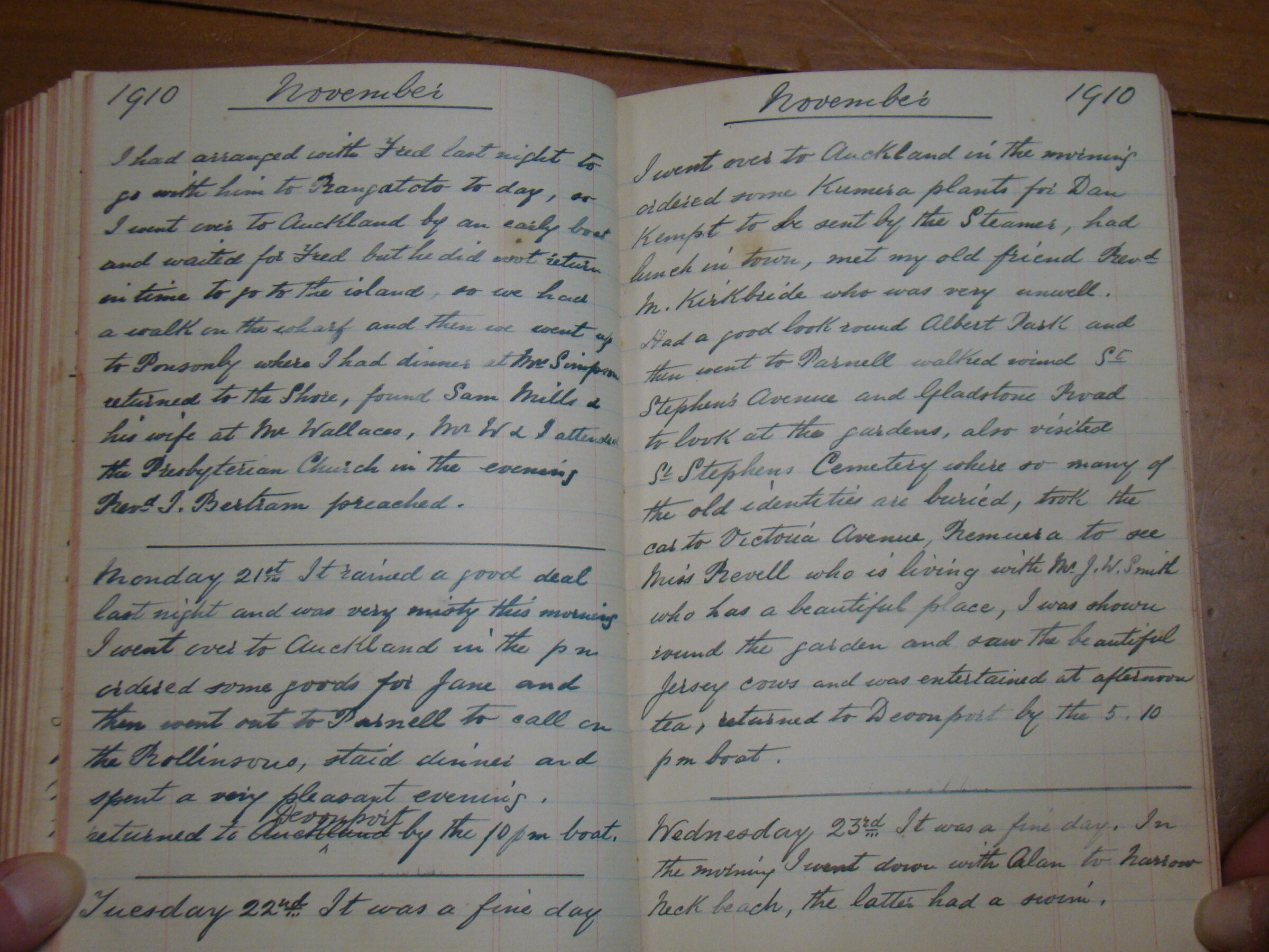 Original CS Clarke diary page