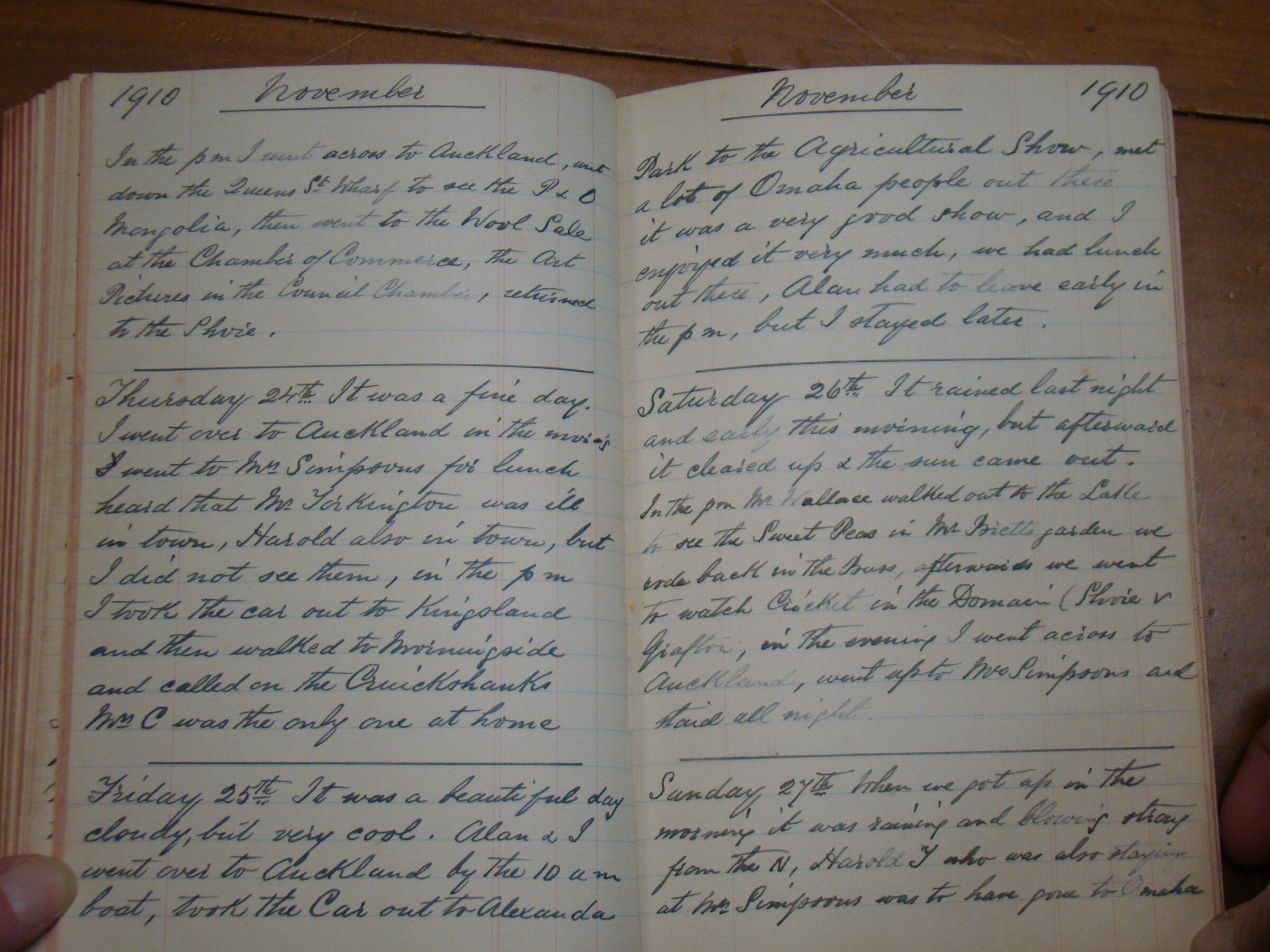 Original CS Clarke diary page