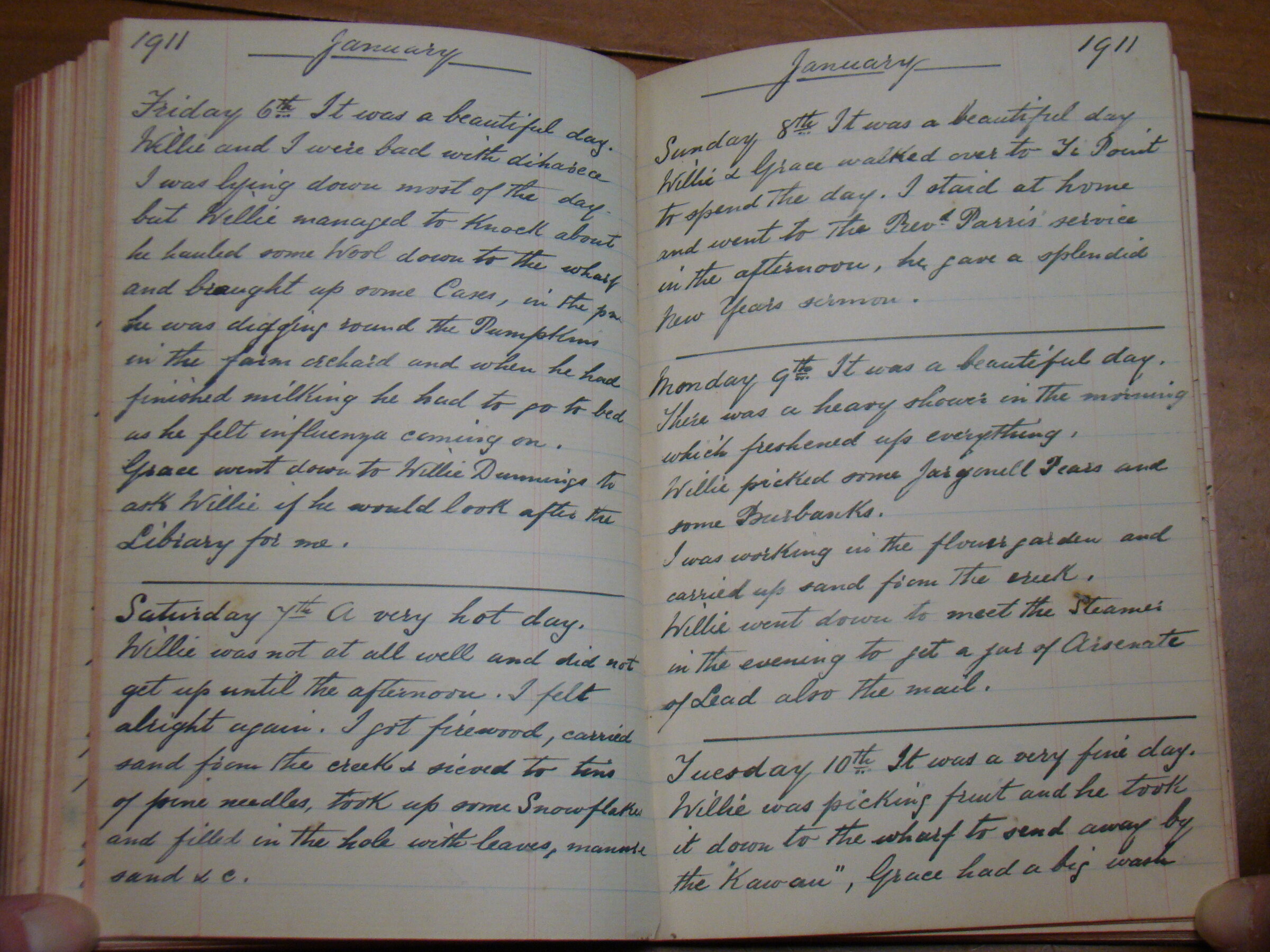 Original CS Clarke diary page