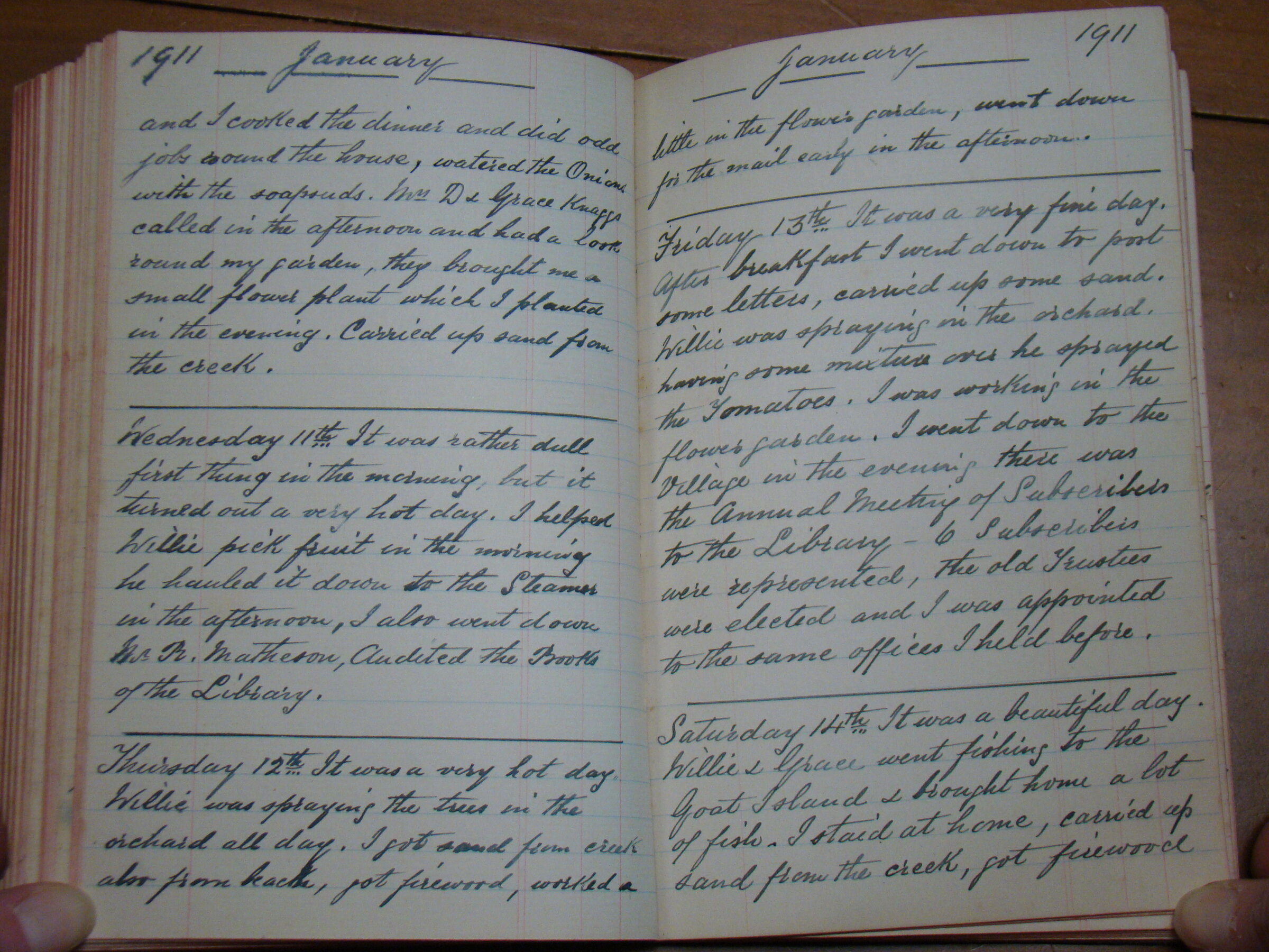 Original CS Clarke diary page