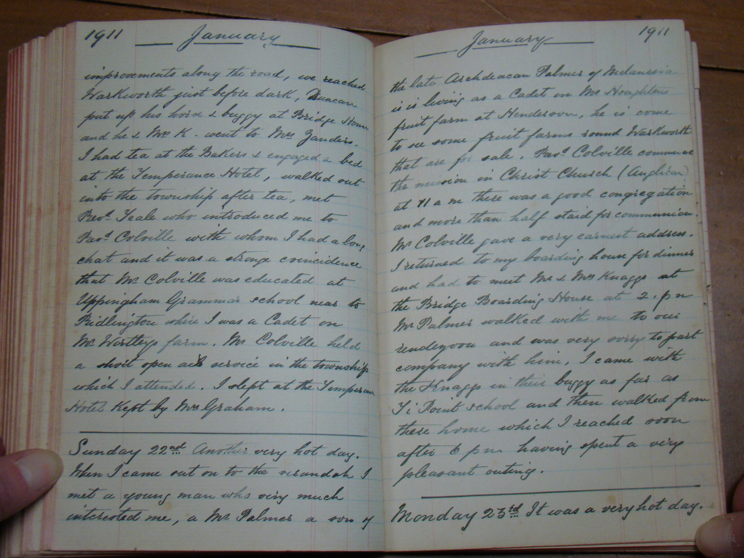 Original CS Clarke diary page
