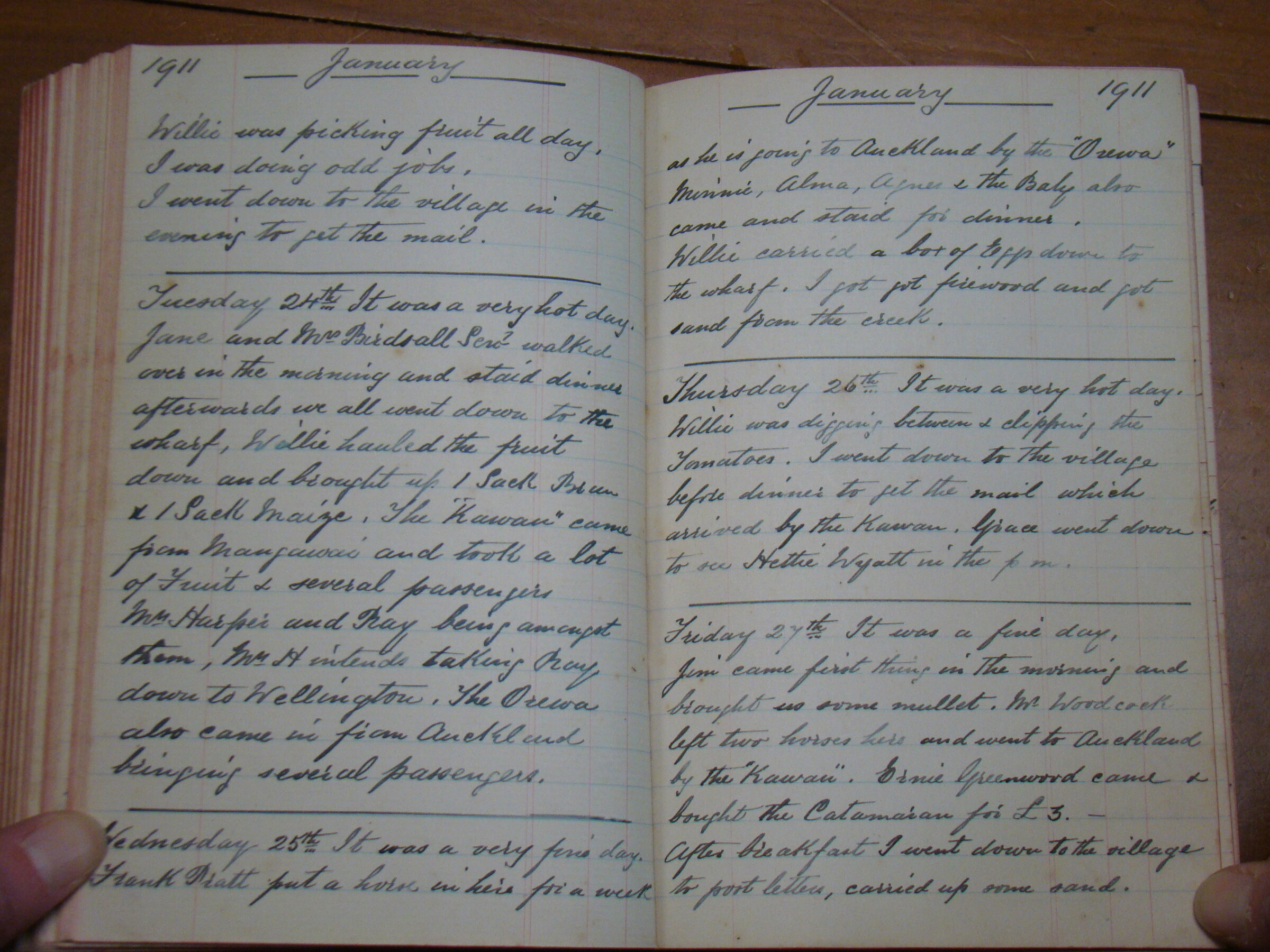 Original CS Clarke diary page