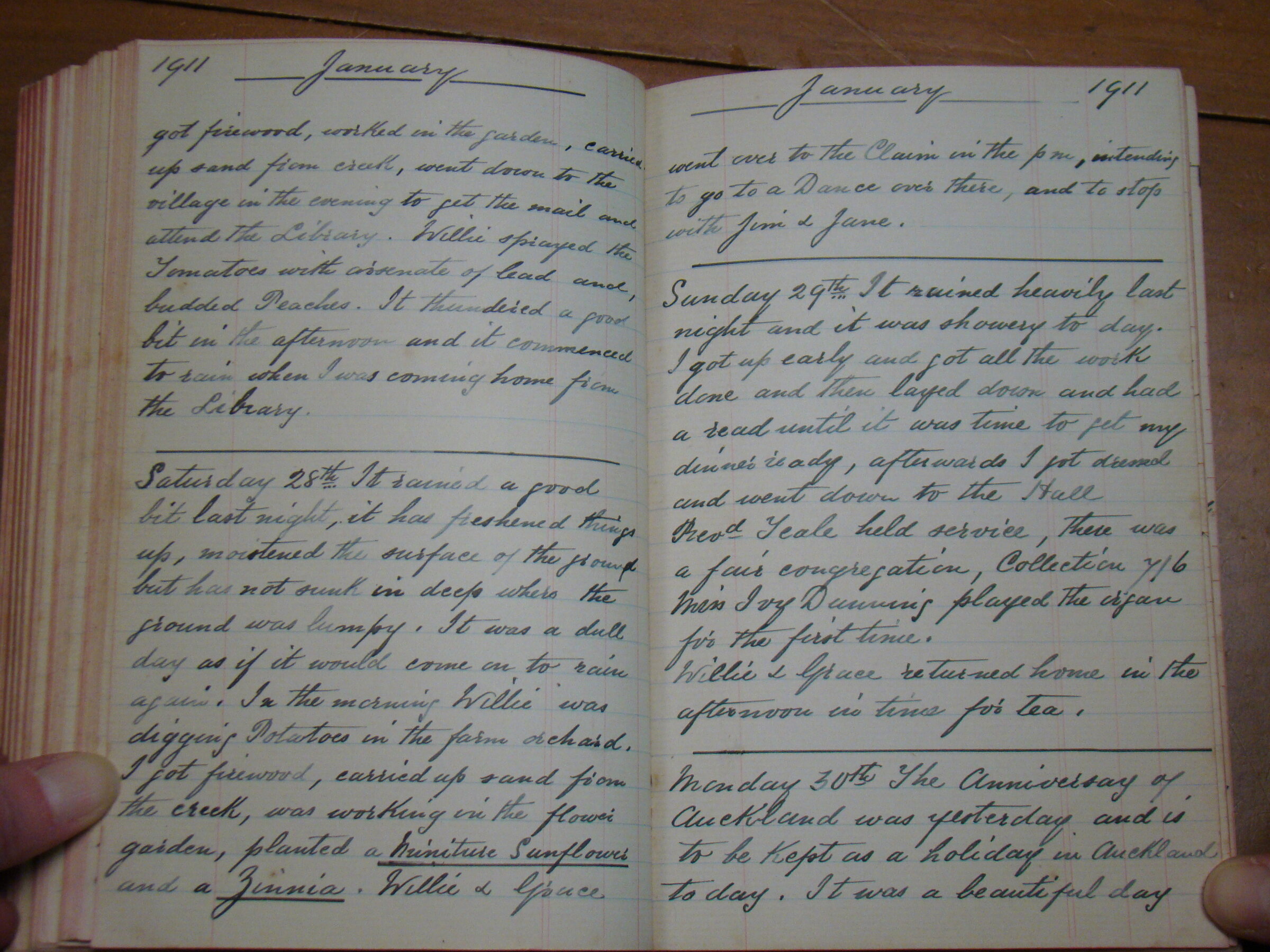 Original CS Clarke diary page