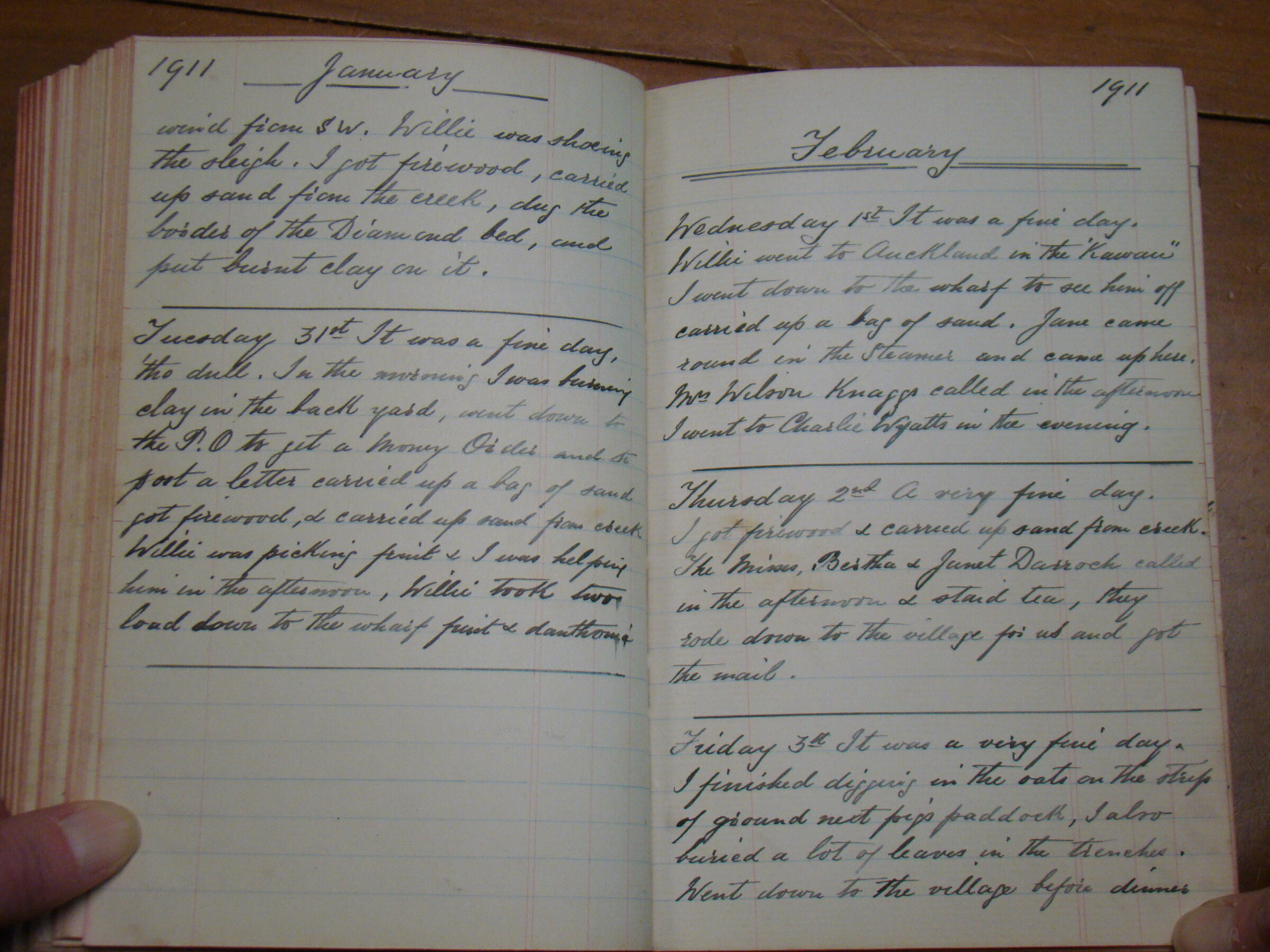 Original CS Clarke diary page