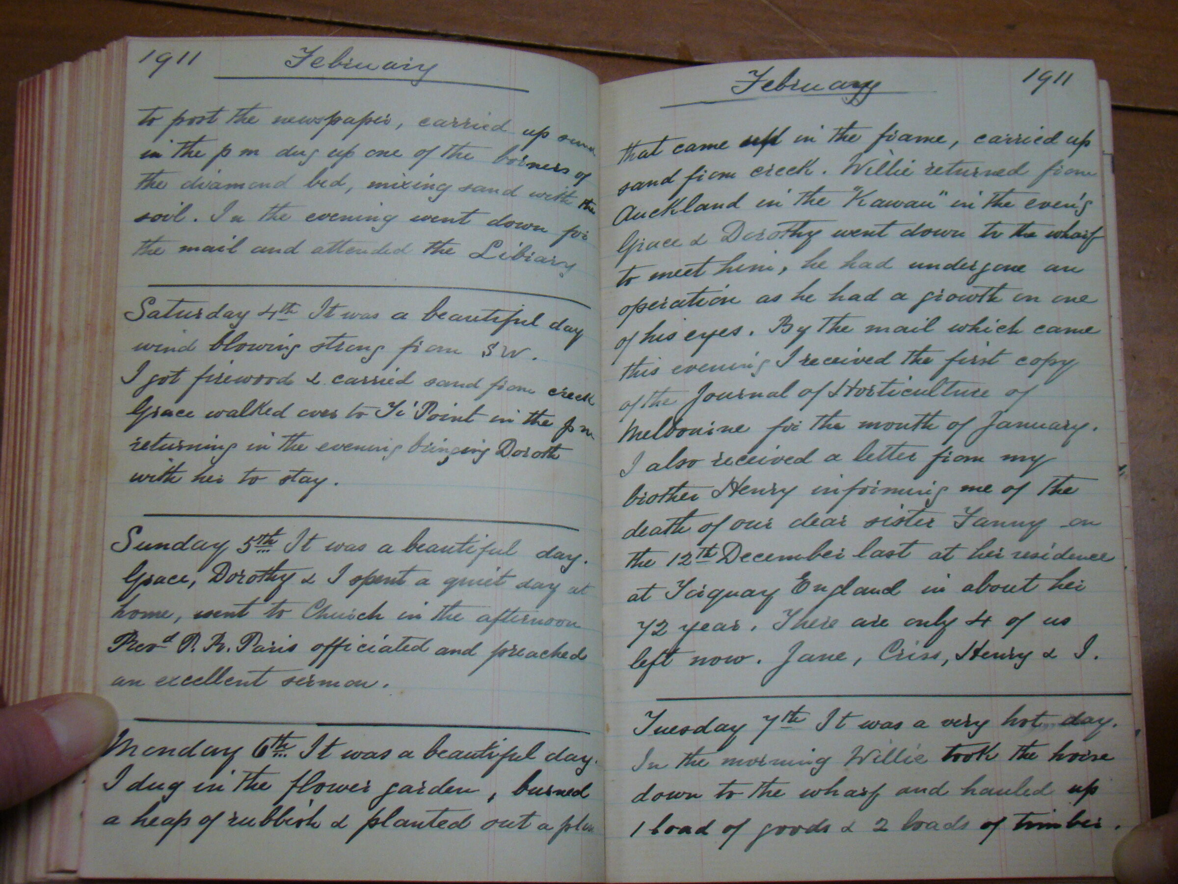 Original CS Clarke diary page