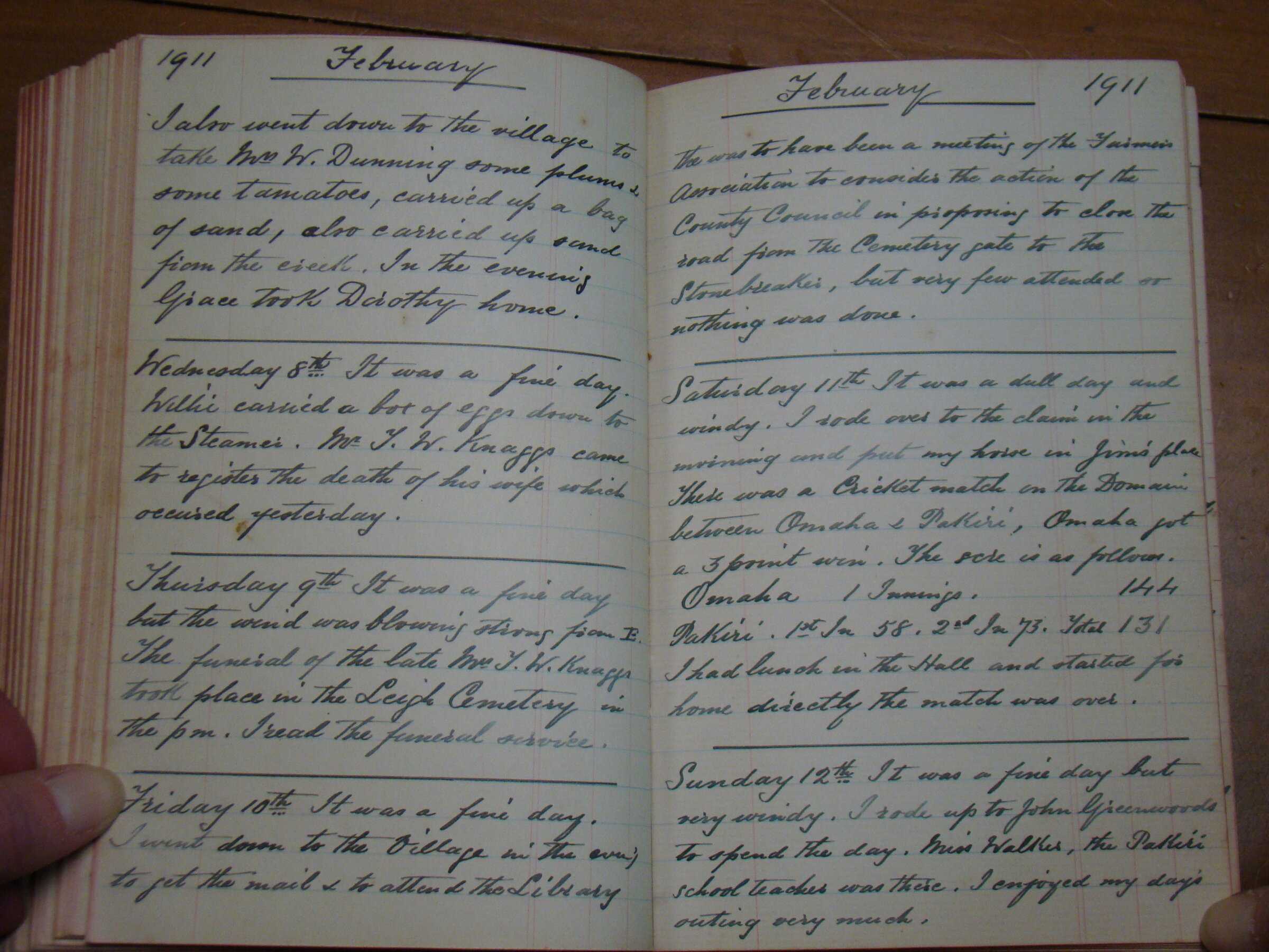 Original CS Clarke diary page
