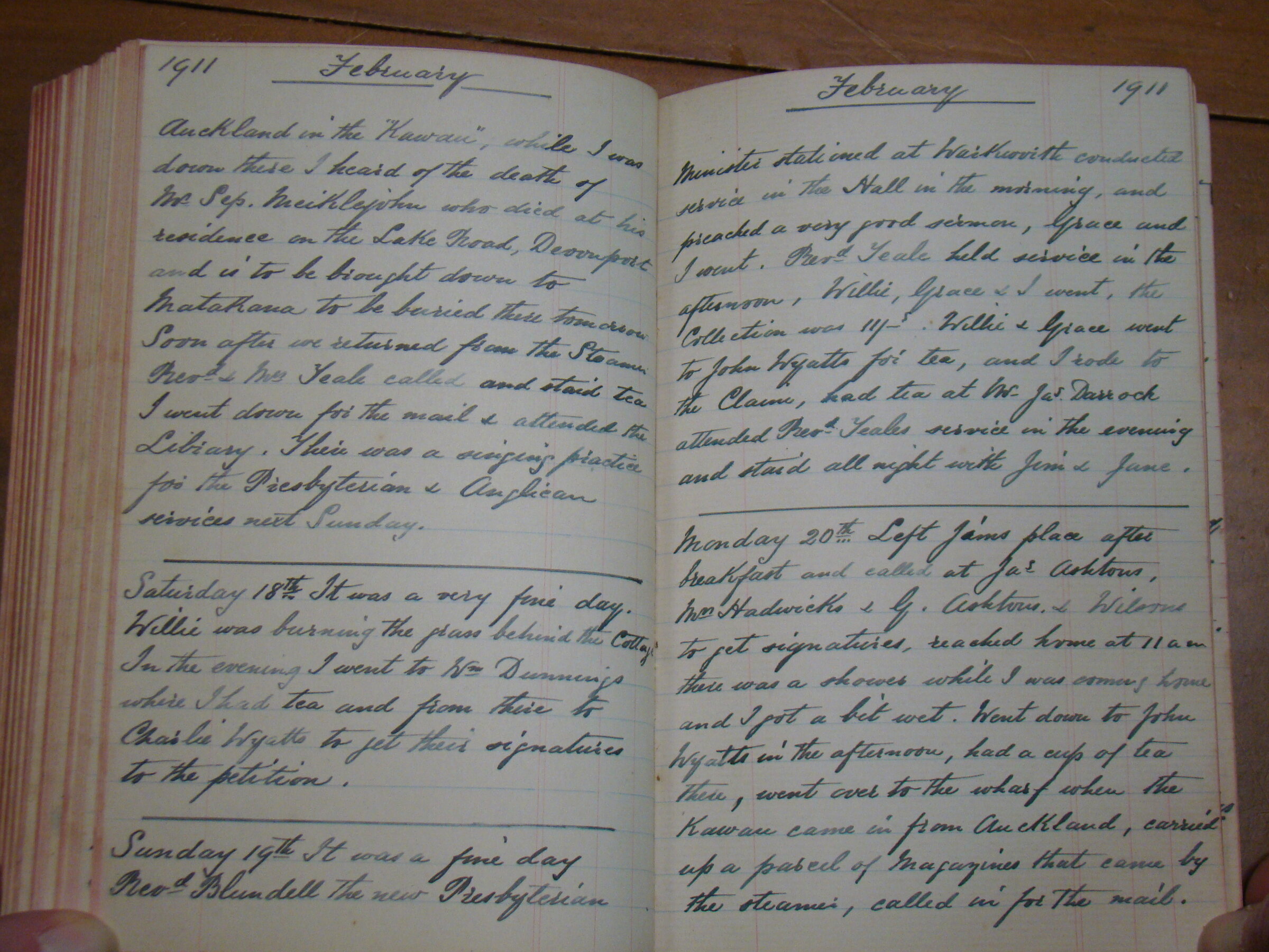 Original CS Clarke diary page