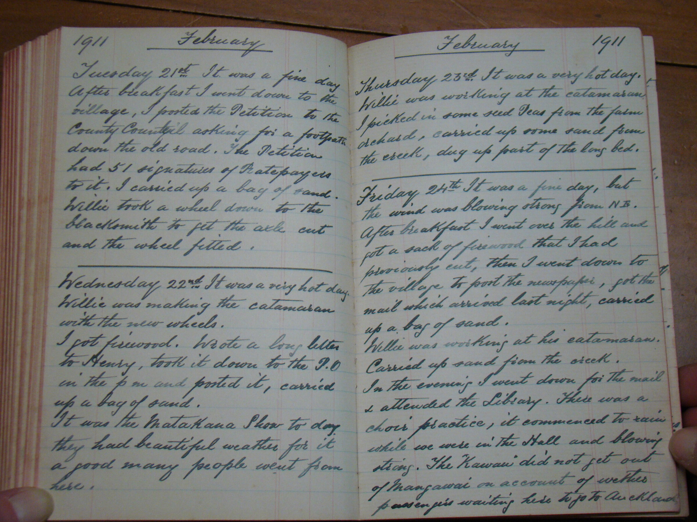 Original CS Clarke diary page