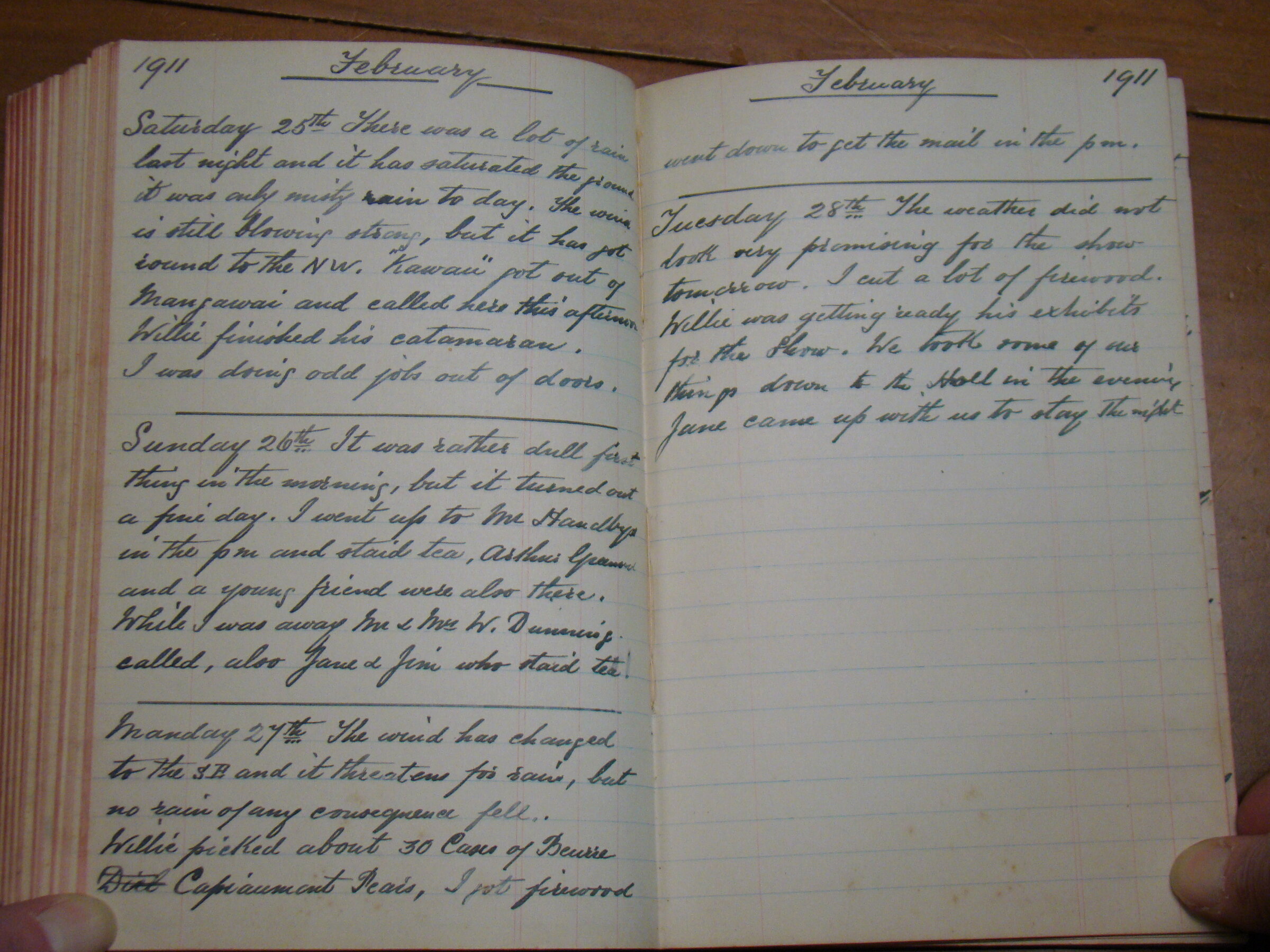 Original CS Clarke diary page
